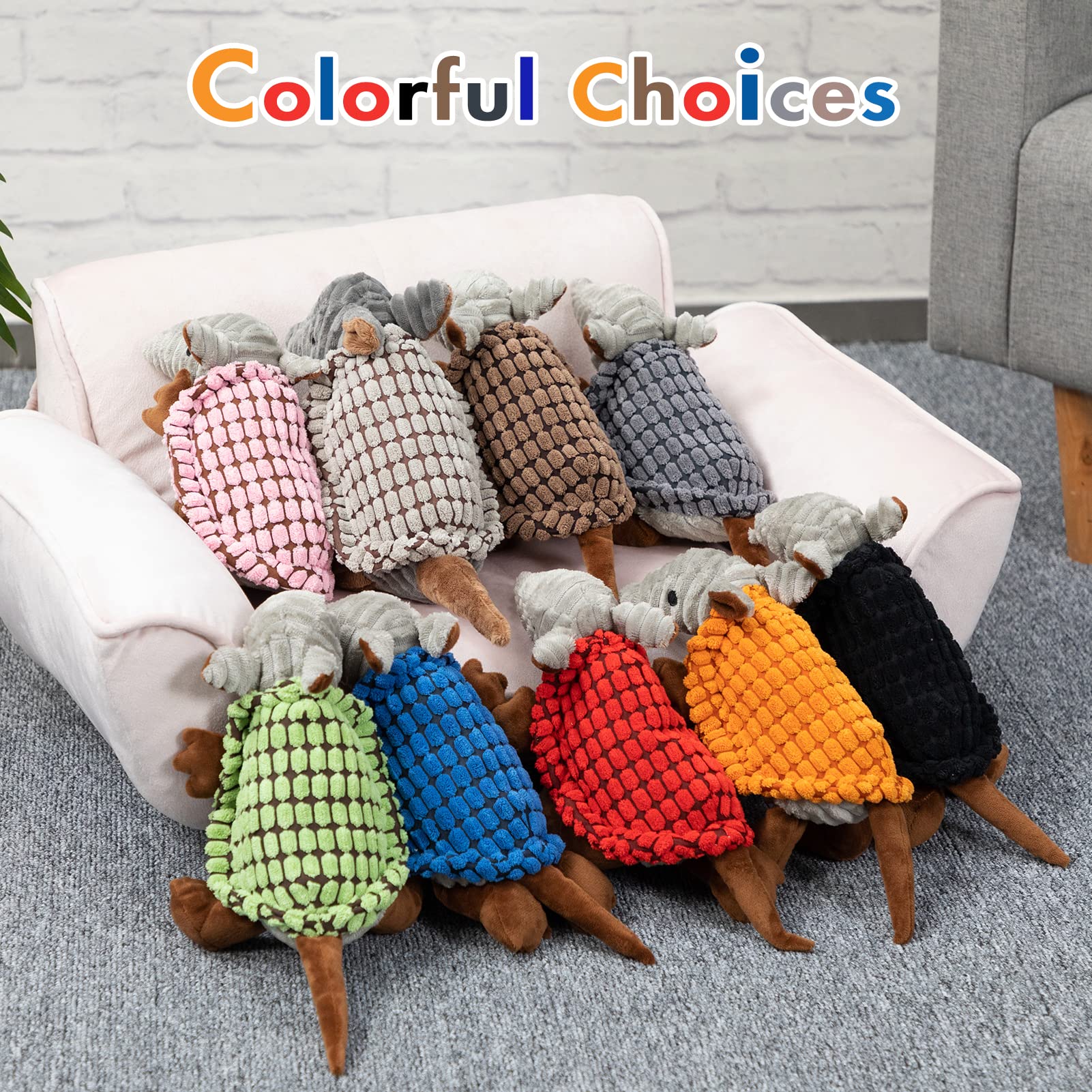 Hollypet Dog Toys-Squeaky Dog Toys-Large Dog Toys-Plush Dog Toys-Big Dog Toys-Stuffed Dog Toys-Durable Dog Toys-Puppy Chew Toys-Dog Chew Toys For Small, Medium, Large Dogs, Brown