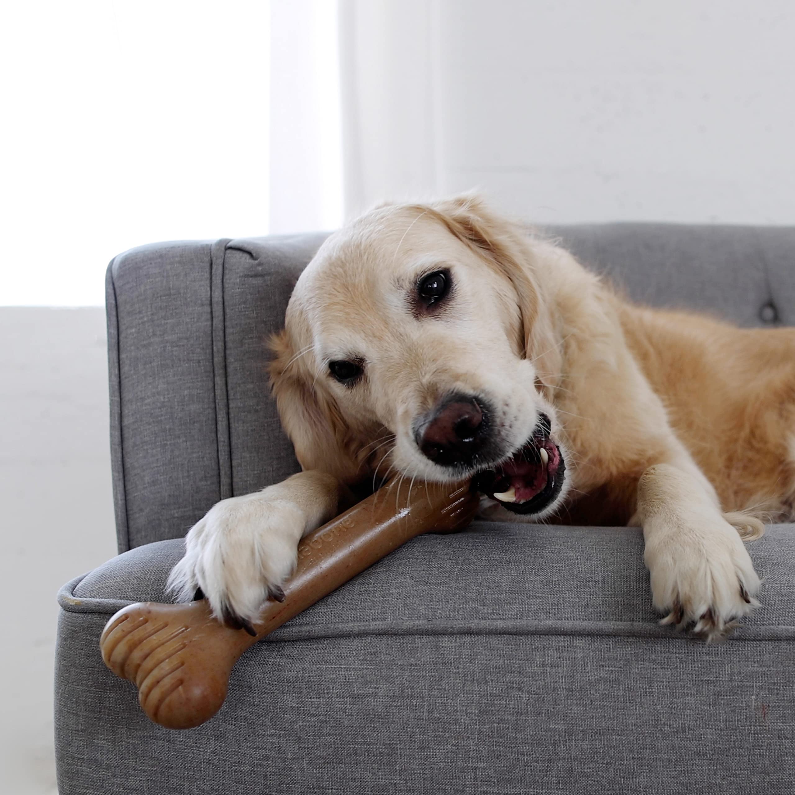 Lumabone Bulkster Durable Chew Toy For Aggressive Chewers, Real Beef, Made In Usa, Colossal