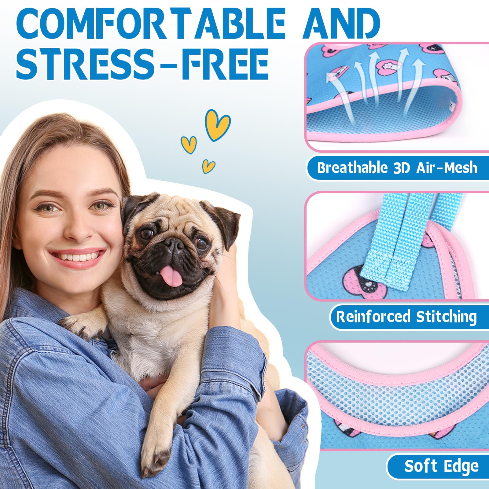 Supet Relaxation Hammock Harness For Pet Grooming - Cat & Dog Restraint Sling For Nail Trimming, Clipping & Grooming (Xs)