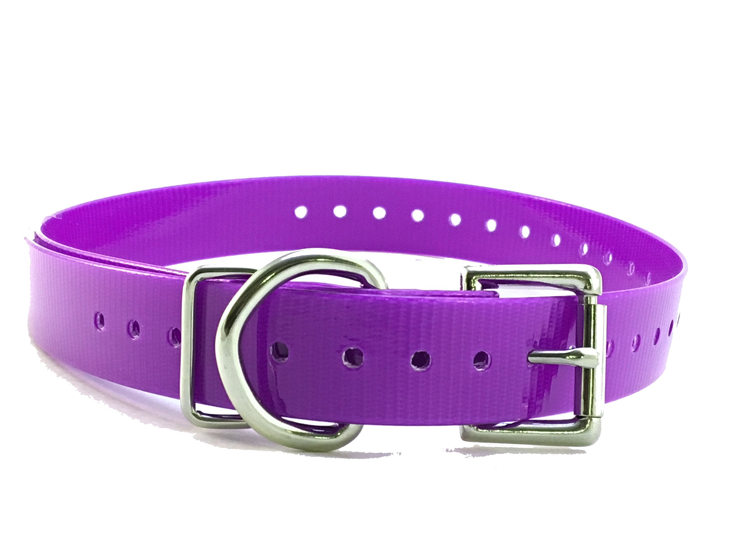 Garmin Compatible 3/4' High Flex Waterproof Roller Buckle Dog Strap, Purple