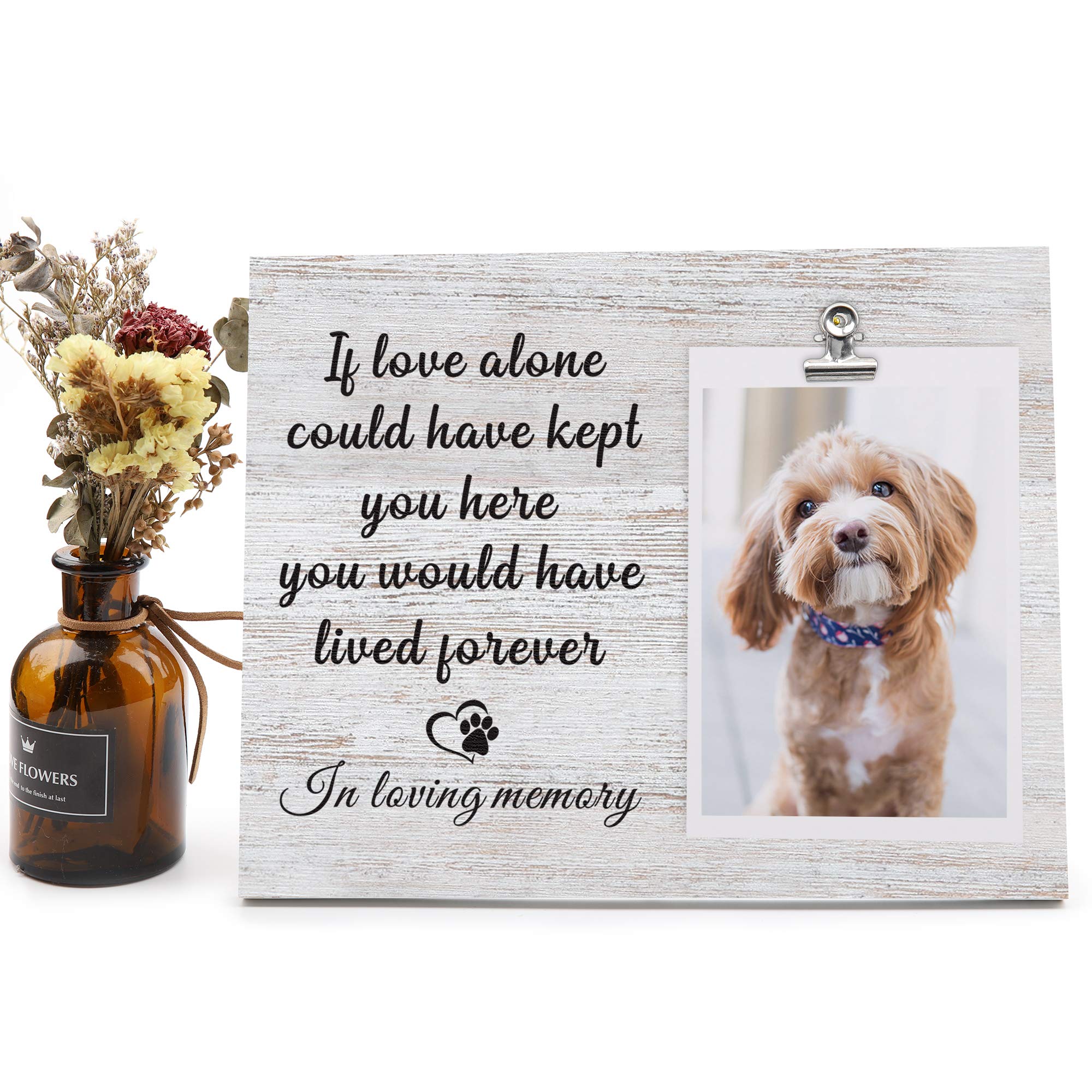 Fdfhome Dog And Cat Memorial Gifts, Sentiment Picture Frame, Sympathy Gifts For Loss Of Dog, Pet Remembrance Gift, Dog Footprint, Pet Loss Gifts (Pet Memorial -1)