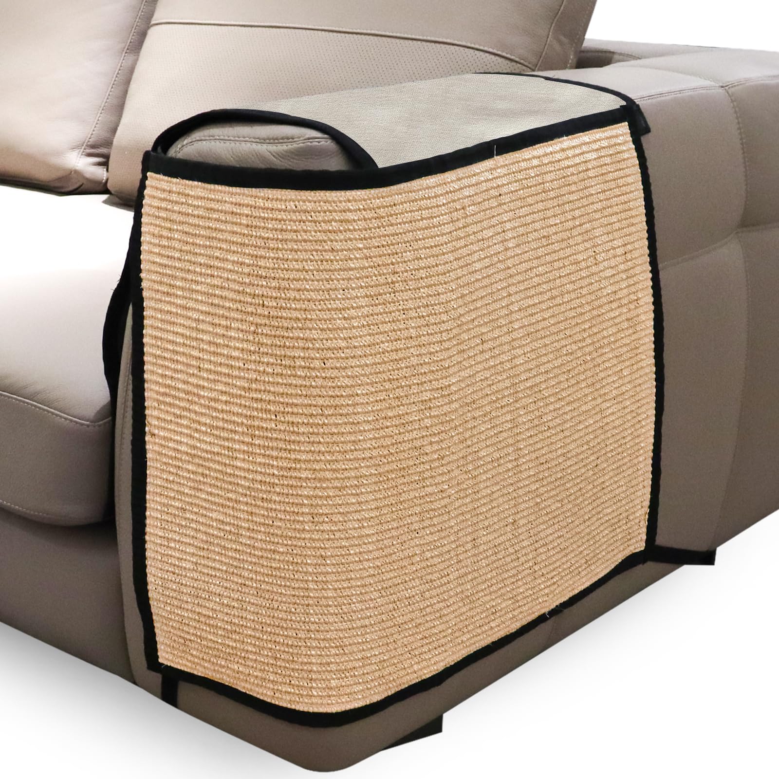 Cat Scratch Furniture Protector Natural Sisal Anti-Scratching Mat For Sofa Couch Chair - Suitable For Both Left And Right Sides 