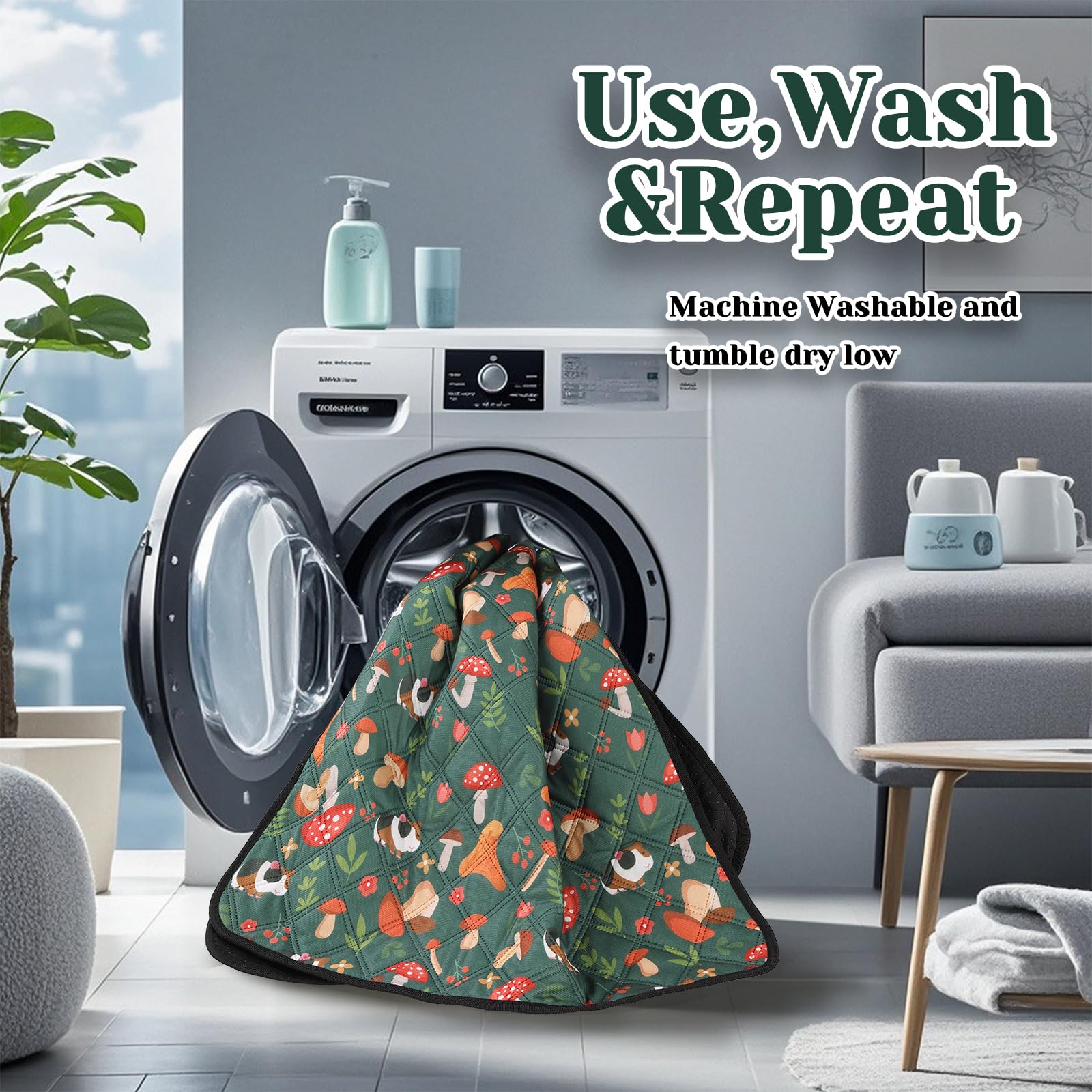 Mechpia 2 Pack Guinea Pig Cage Liners - Washable 47''X24'' Bedding Pee Pad, Super Absorbent, Waterproof & Anti-Slip Reusable Mat