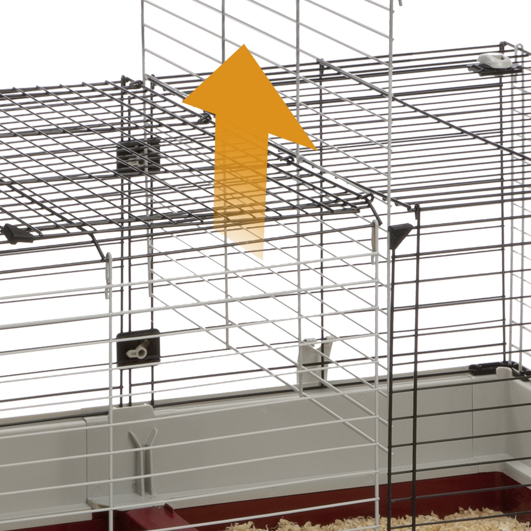 Ferplast Krolik Extra-Large Rabbit Cage W/Wire Extenstion | Rabbit Cage Includes All Accessories & Measures 55.9L X 23.62W X 19.