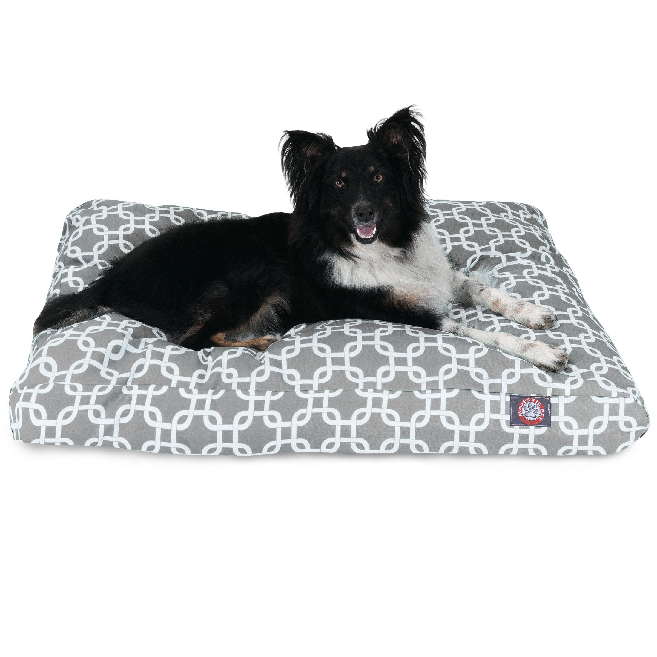 Gray Links Medium Rectangle Indoor Outdoor Pet Dog Bed With Removable Washable Cover By Majestic Pet Products