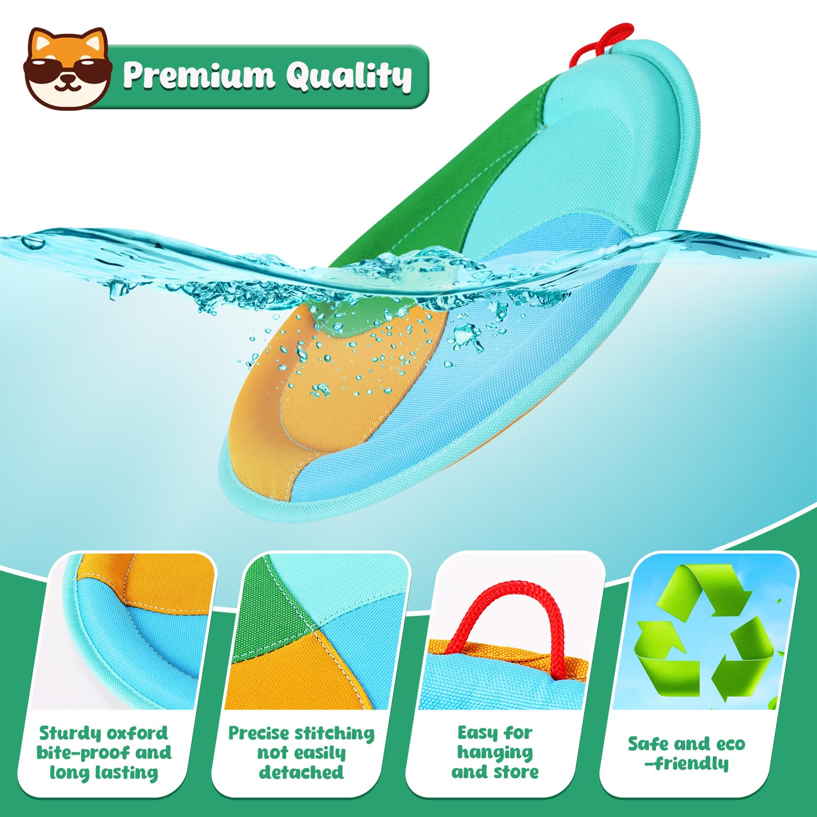 2 Pack Dog Pool Floating Flying Disc Toys, Interactive Dog Pool Water Toys That Float For Aggressive Chewers Bonding At Lake & B