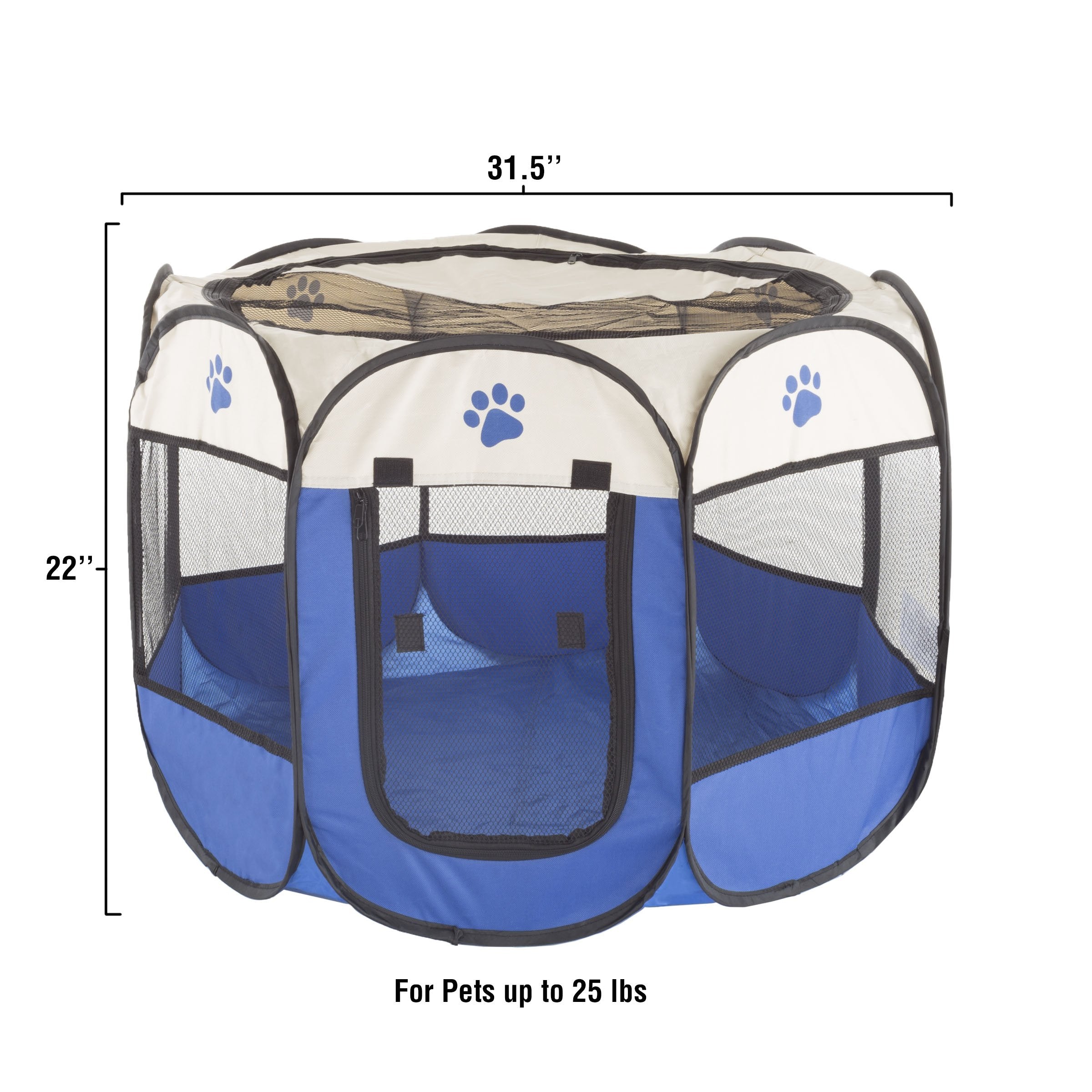 Pop-Up Pet Playpen - Indoor And Outdoor Dog Pen With Carrying Case - Portable Pet Enclosure For Dogs, Cats, And Other Small Anim