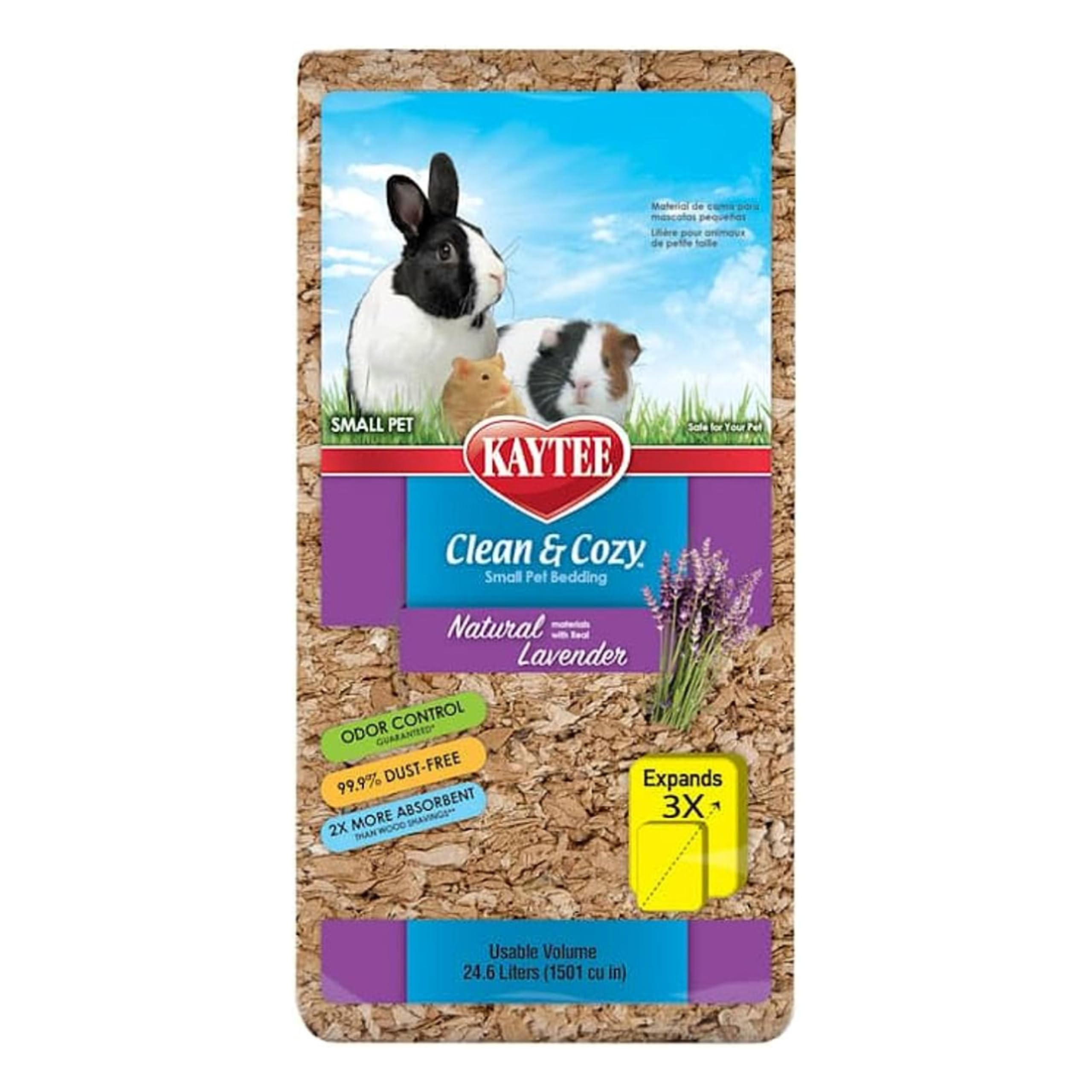 Kaytee Clean and Cozy Natural Small Pet Bedding with Lavendar