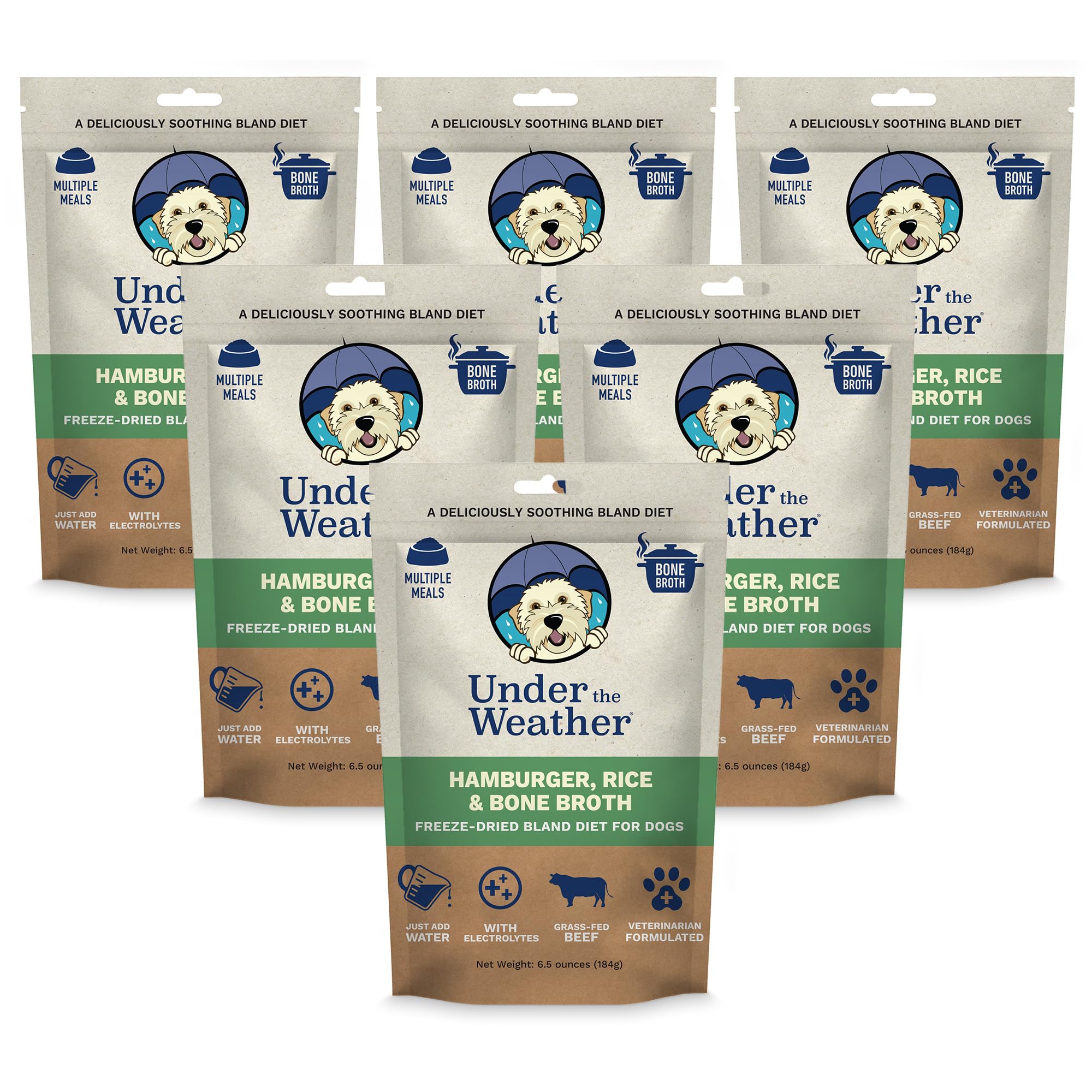 Under the Weather Easy to Digest Bland Dog Food Diet for Sick Dogs | Contains Electrolytes | Gluten Free, Freeze Dried 100% Huma