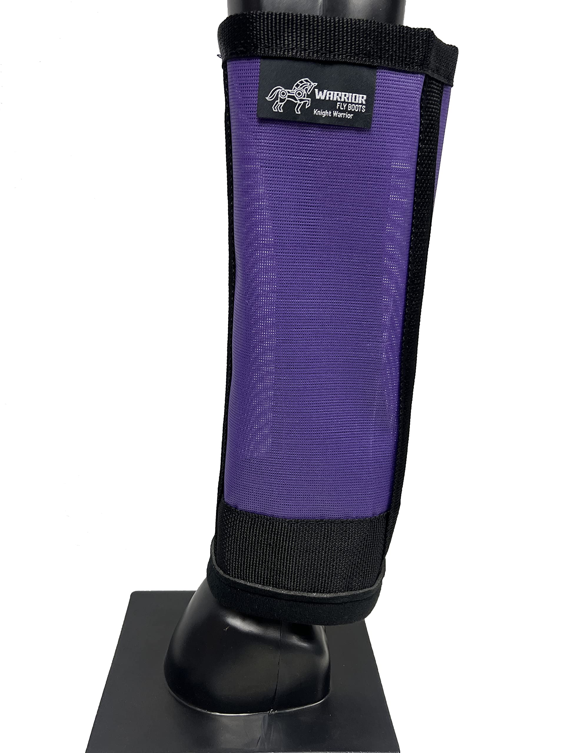 Warrior Fly Boots for Horses - Breathable Mesh Horse Boots for Fly Protection & Leg Comfort - Set of 4 (The Warrior, Purple)