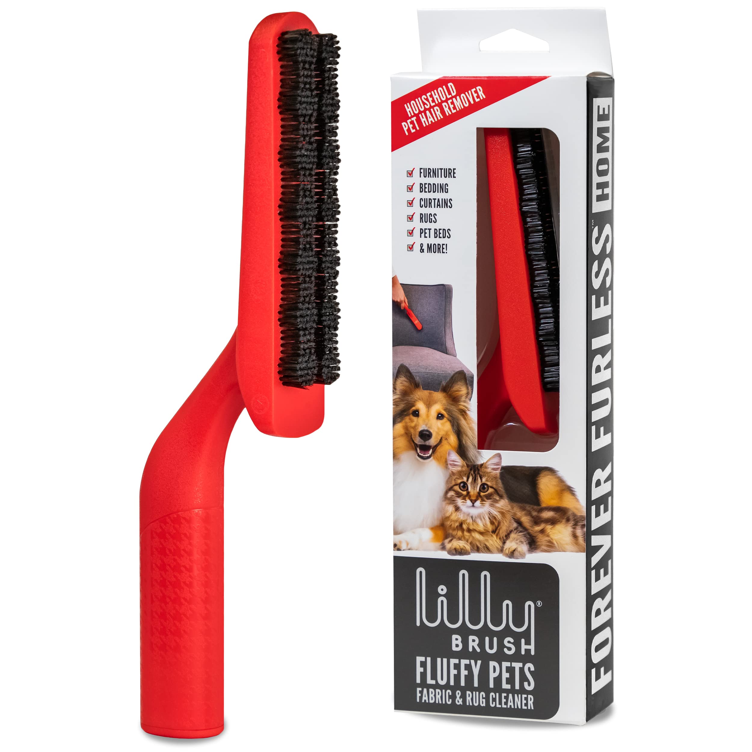 Lilly Brush Forever Furless Pet Hair Remover Brush | Gentle Bristled Cat & Dog Hair Remover Brush For Home, Auto Car Detailing S