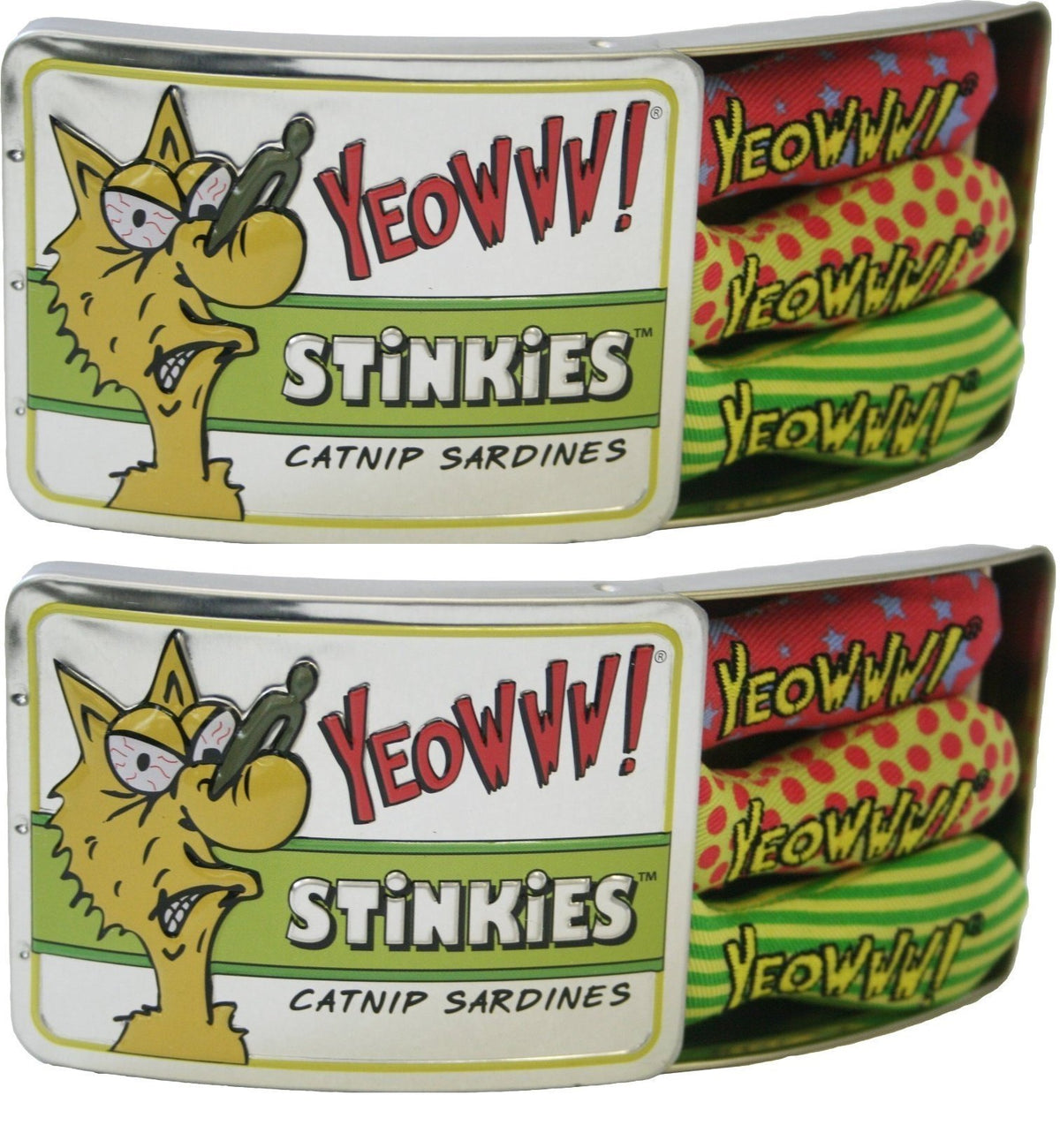 Yeowww Catnip Sardines - 6 Total (2 Packs With 3 Sardines Per Pack)