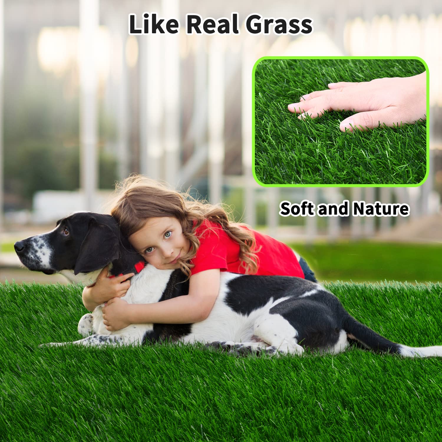 Grass Pad For Dogs 51.2 X 31.5 Inches, Strong Absorbency Soft Artificial Grass For Pets Potty Training, Easy To Clean Fake Grass