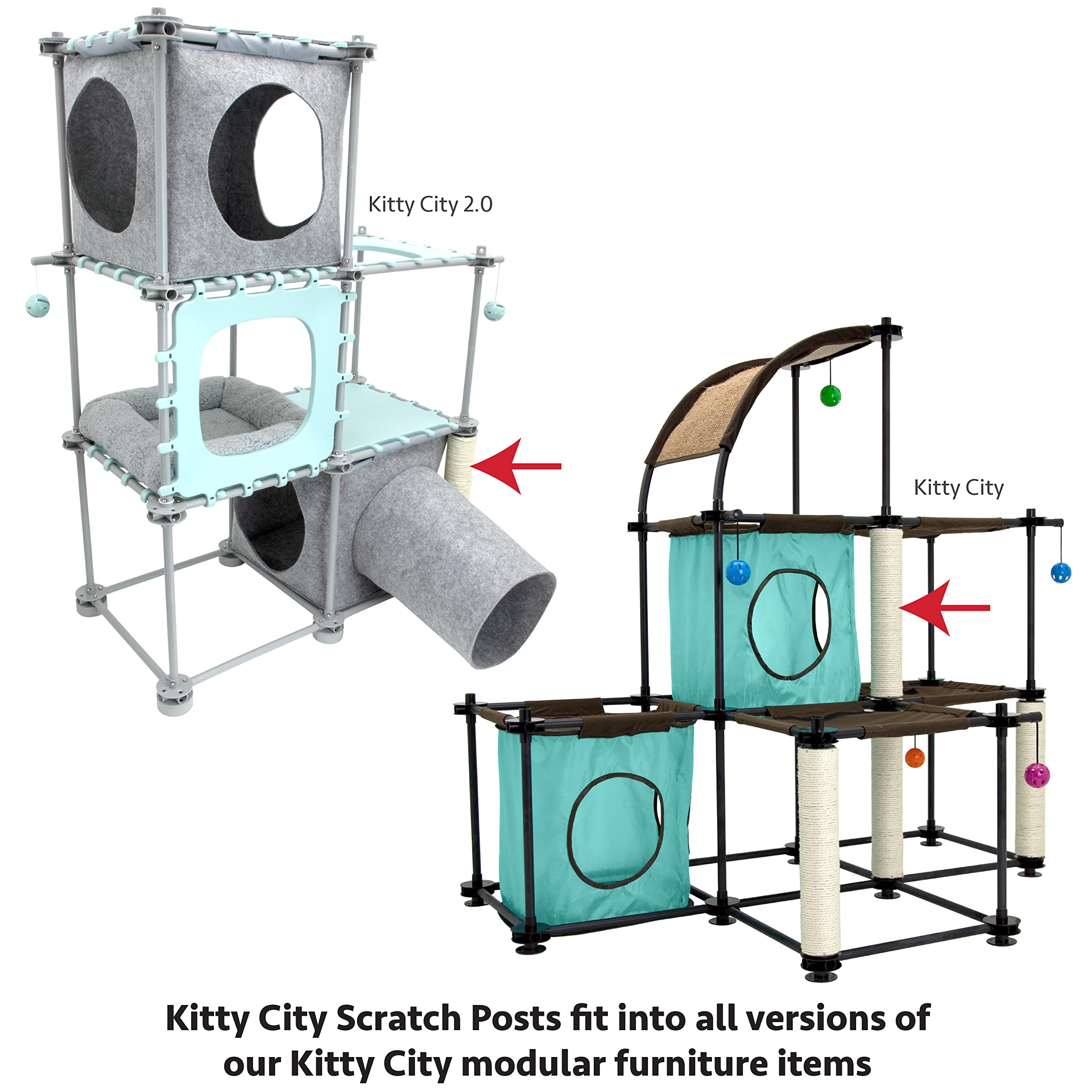 Kitty City Cat Furniture Accessories Cat Scratching Post Replacement And Only Compatible With Kitty City Playsets