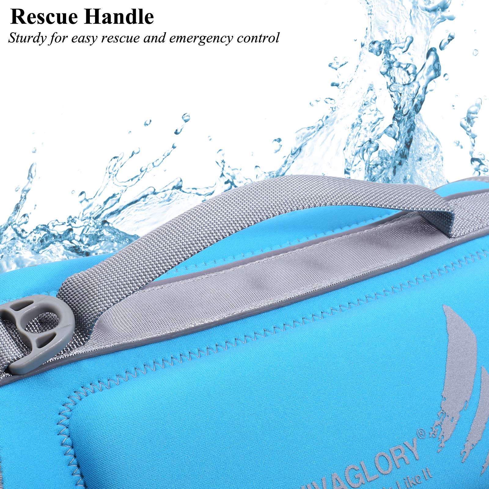 Vivaglory Lightweight Dog Life Jacket, Pet Life Preserver Life Vest Skin-Friendly Neoprene For Small Dogs With D-Ring And Quick