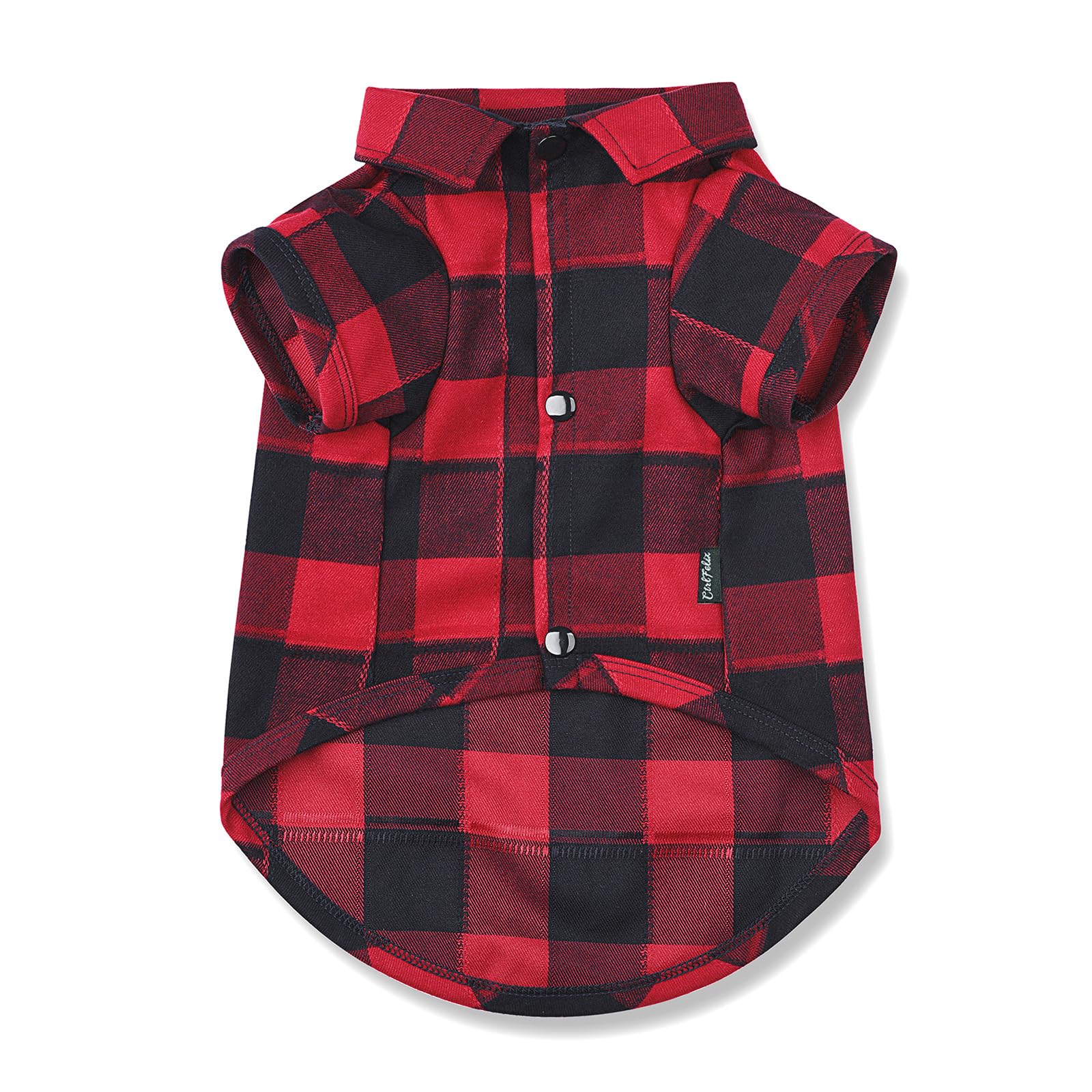 Ctilfelix Dog Shirt Plaid Puppy Clothes For Small Medium Large Dogs Cats Boy Girl Kitten Soft Pet T-Shirt Breathable Tee Outfit Adorable Grid Apparel Halloween Thanksgiving [Red#1; M]