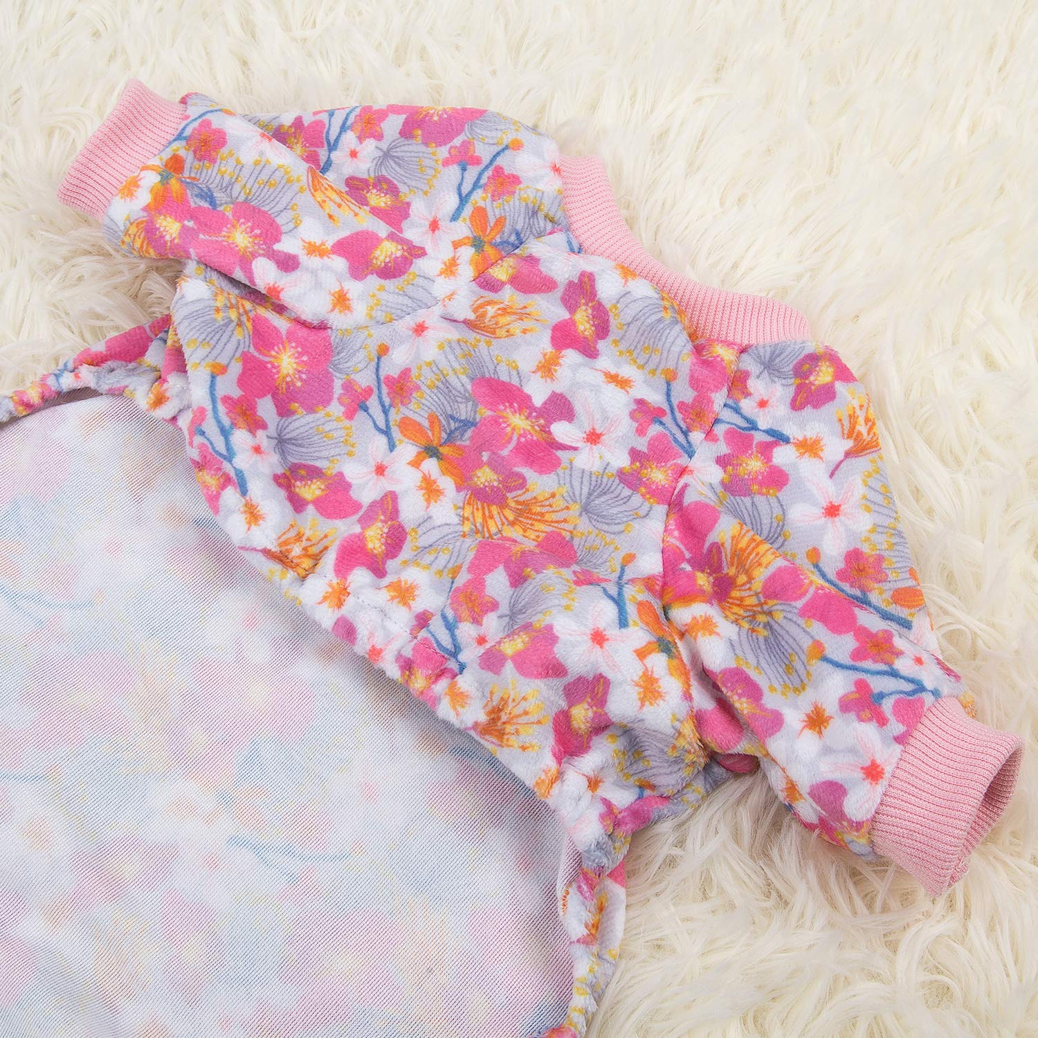 Cutebone Soft & Stretchy Dog Pajamas - Cozy Pet Jammies Breathable Jumpsuit For Small Dogs - All-Season Comfy Outfit Easy-On Pul
