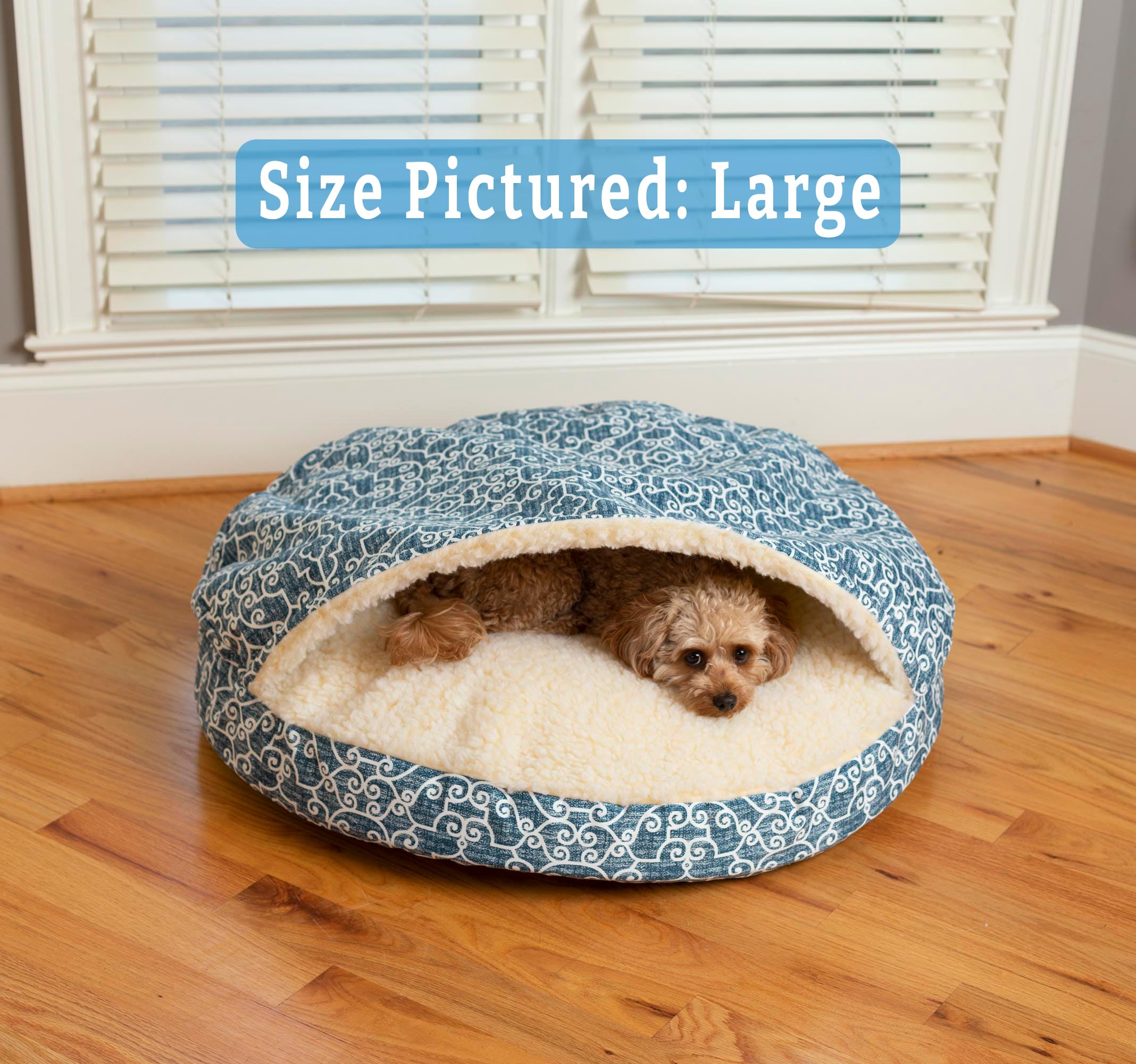 Snoozer Luxury Cozy Cave Pet Bed, Wag Collection, Large - Ramey Oxford