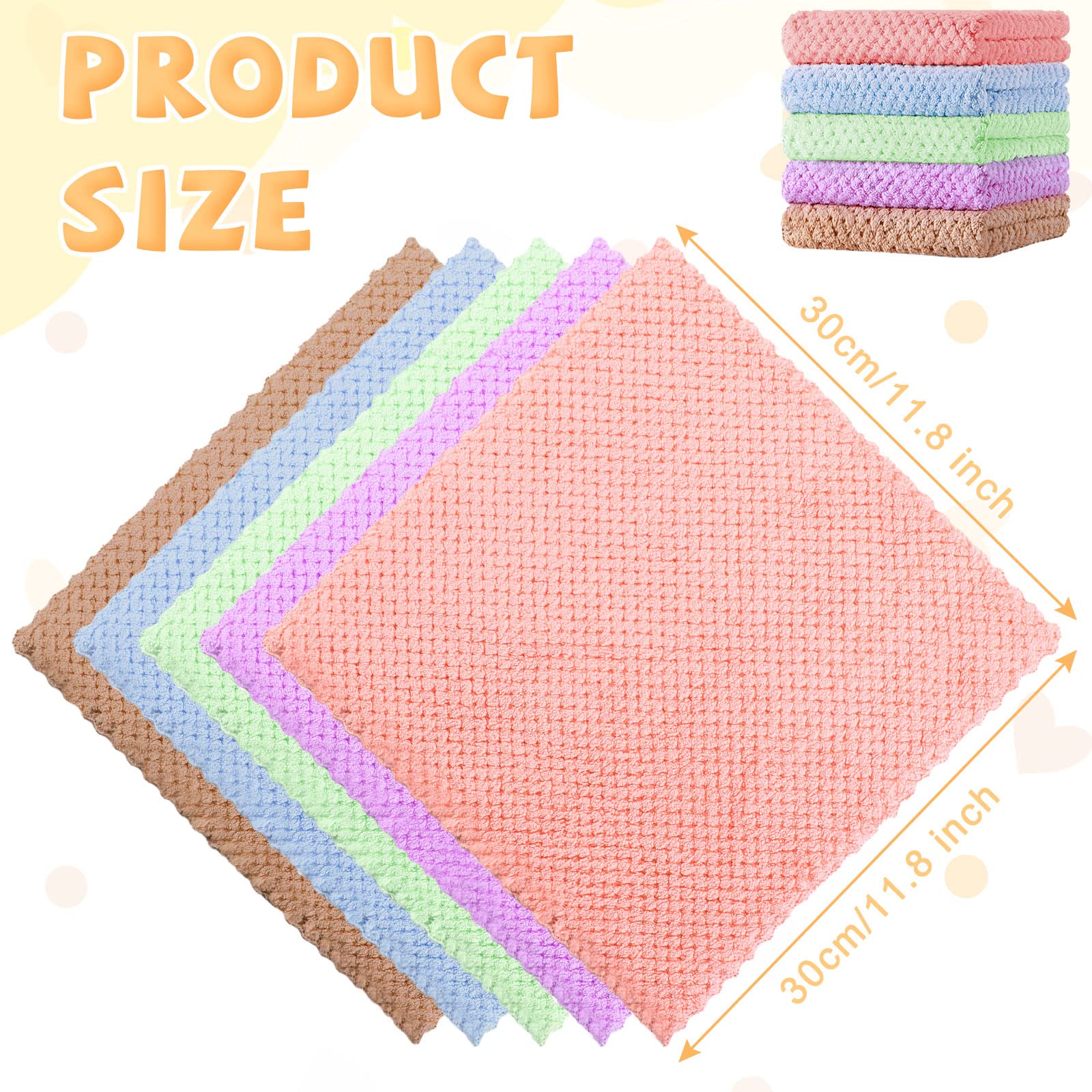 Reginary Guinea Pig Blankets, 10 Pcs Hamster Fleece Cage Liners, Coral Fleece Soft Quick Dry Pet Bedding For Small Animals, Cat