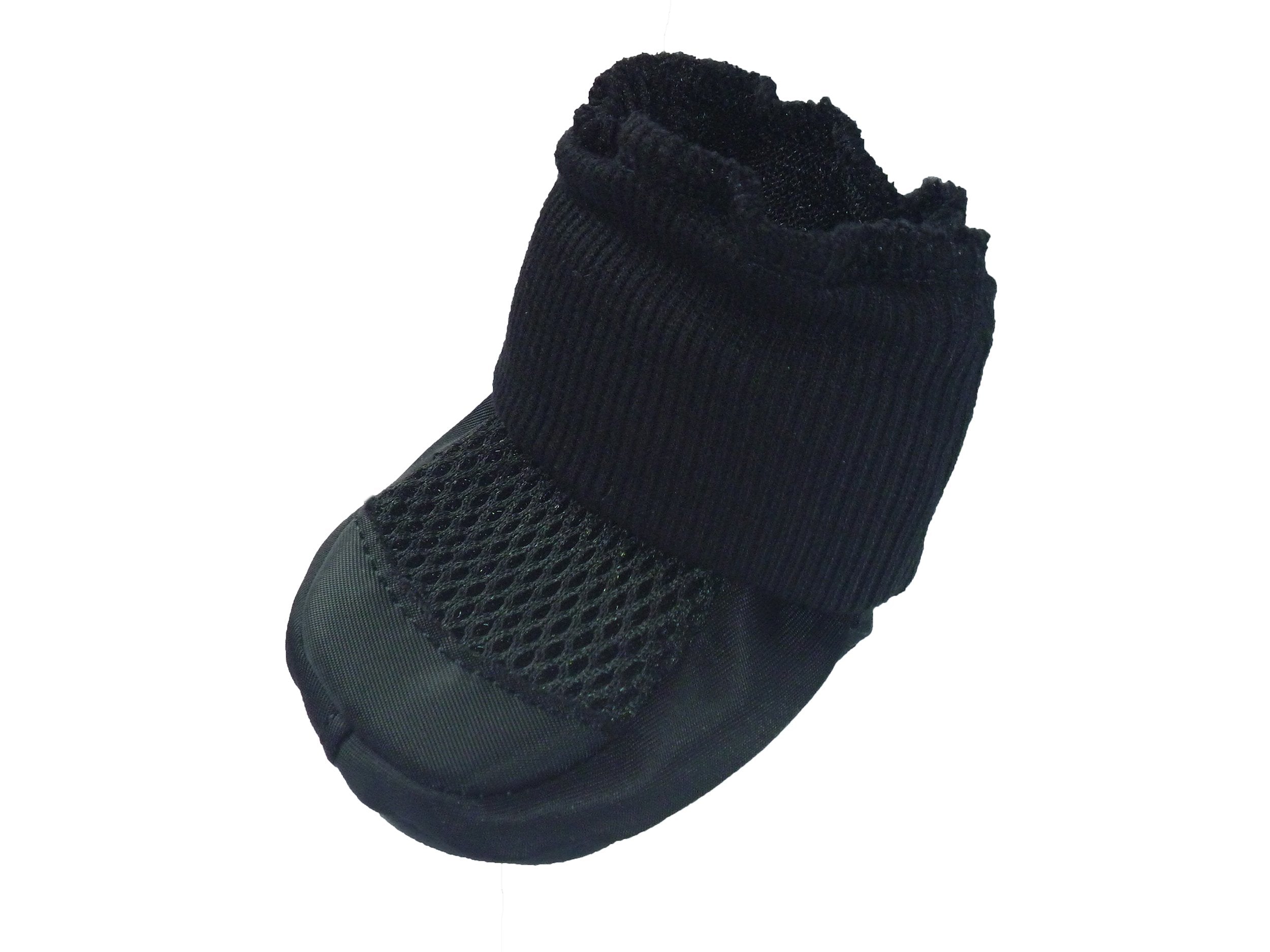 Lonsuneer Paw Protector Dog Boots Set Of 4 Breathable And Protect Paws Soft Nonslip Soles Black Color Size Small