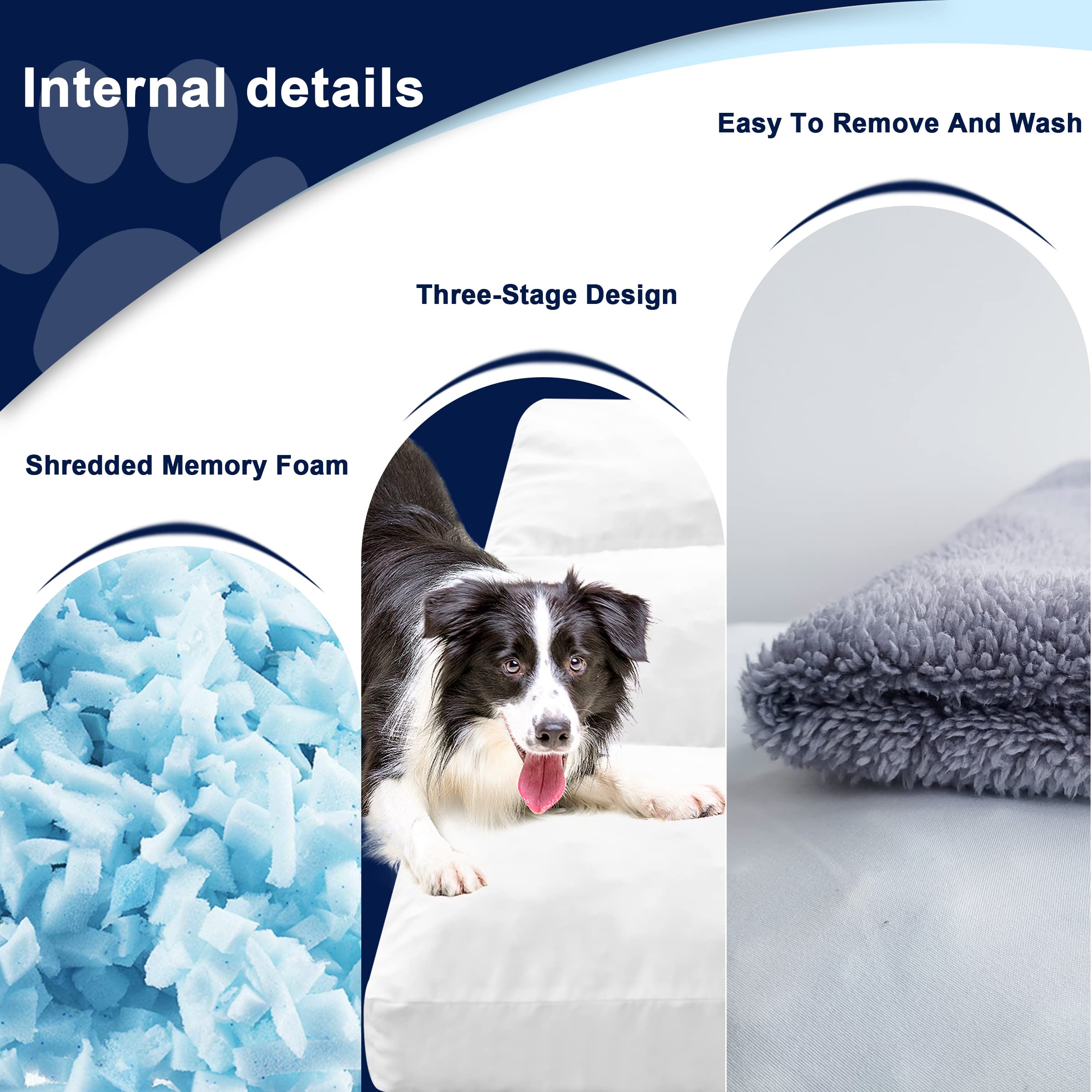 Subrtex Dog Bed For Medium Dogs Pet Bed Mat With Removable Washable Cover,Firm Support Pet Crate Bed Mat Anti-Slip Mattress For