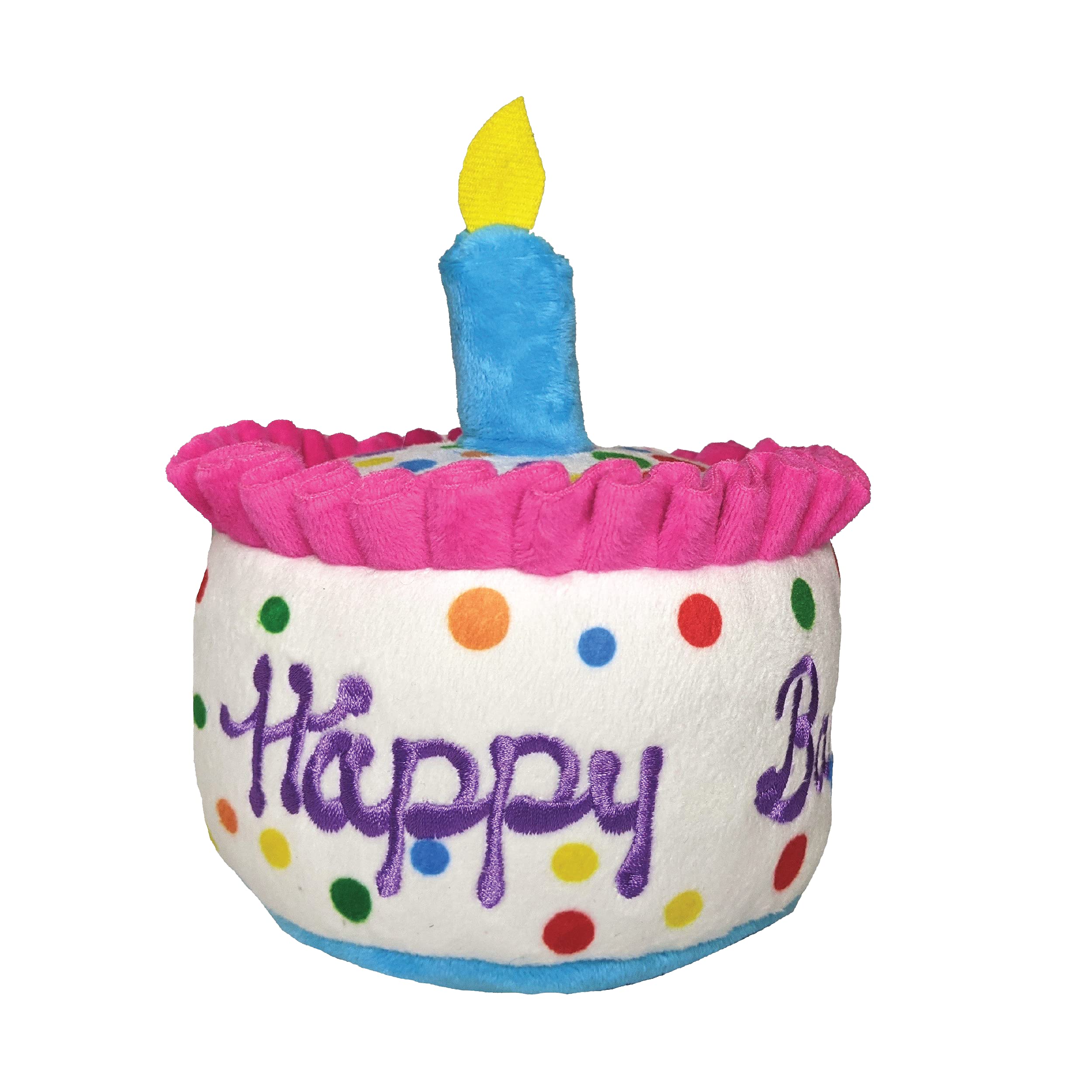 H&K For Dogs Power Plush | Happy Barkday Cake (Small) | Birthday Funny Dog Toy | Dog Toy With Squeaker | Dog Gift | Fun, Durable, And Safe | Squeaky Dog Toy