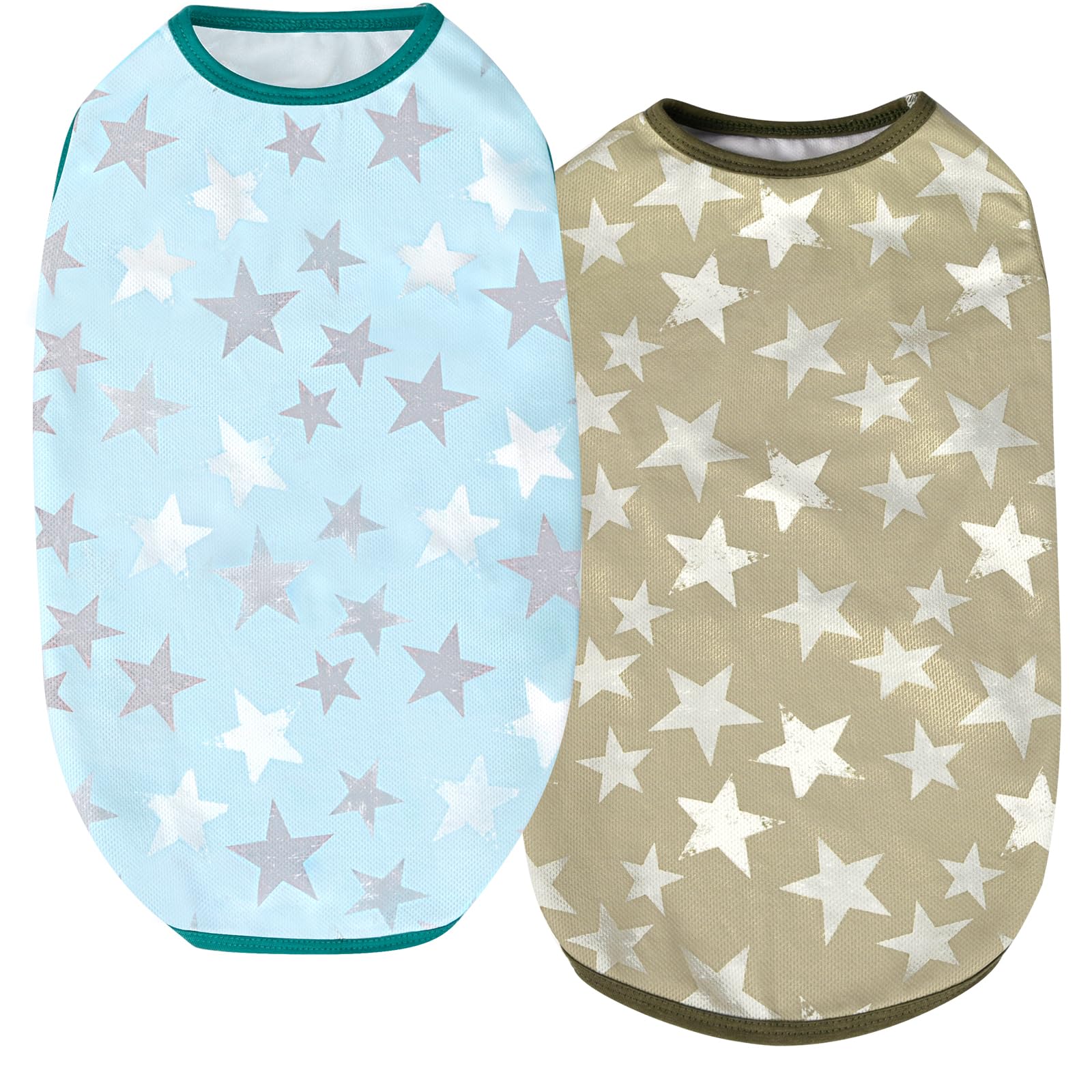 Dog Cooling Shirts, Uadonile 2Pcs Dog Summer Clothes Pet Hawaiian Vest Breathable Lightweight Quick Dry, Doggie Cooling T-Shirts