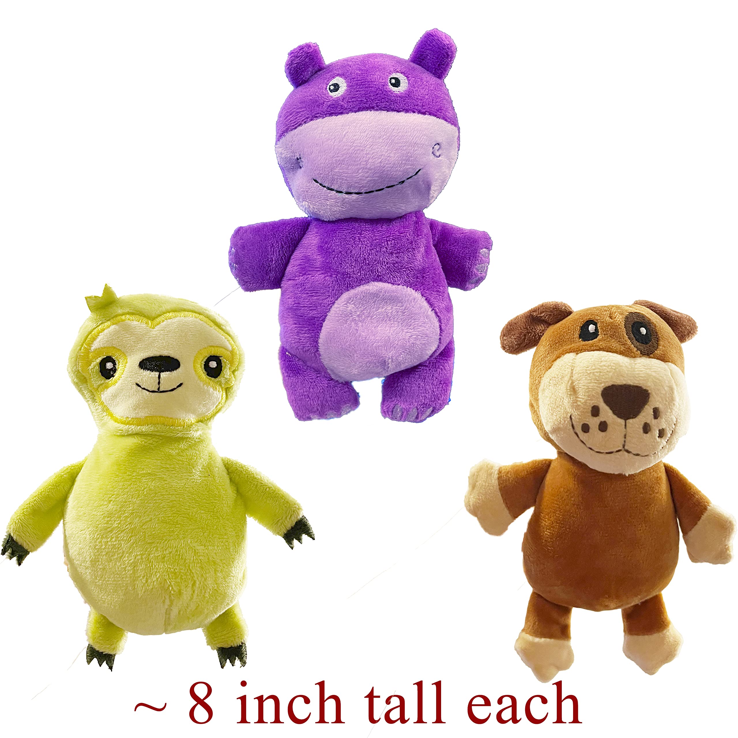 Jalousie 6 Pack Dog Squeaky Toys Dog Chew Toys Animal Character Dog Plush Toys For Fetch Toss Interactive Play Durable