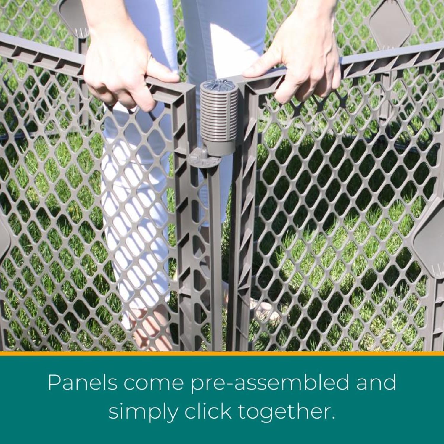 Mypet North States Petyard Plus: 3 Ft. Wide Folding Dog Playpen Indoor Or Outdoor. 4-Panel Freestanding Play Pen Dog Gate Made I