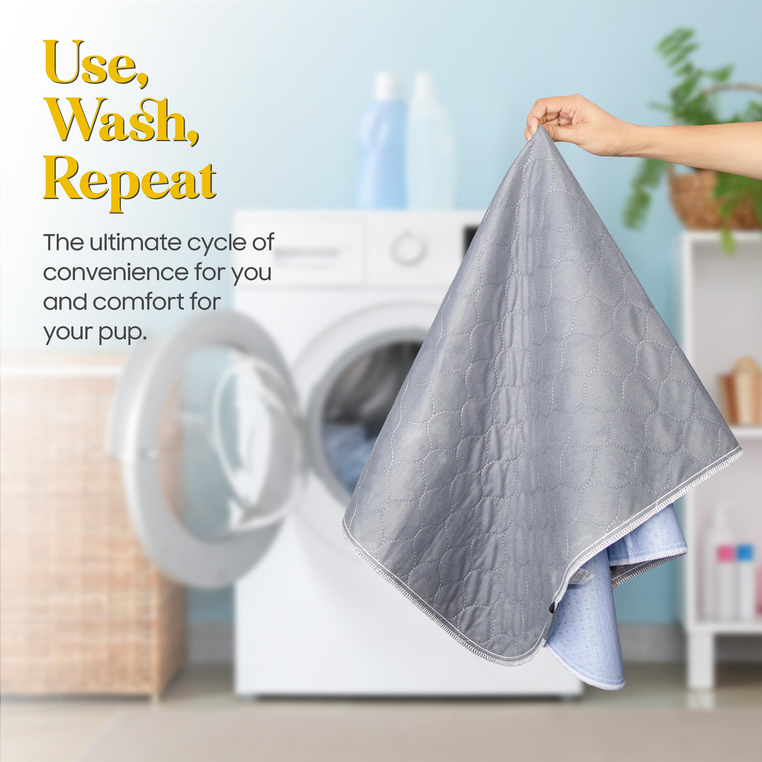 Littleliner 2 Pack 36   X41    Washable Pee Pads For Dogs With Grooming Glove, Non-Slip Whelping Pads, Absorbent & Pleasant Endu