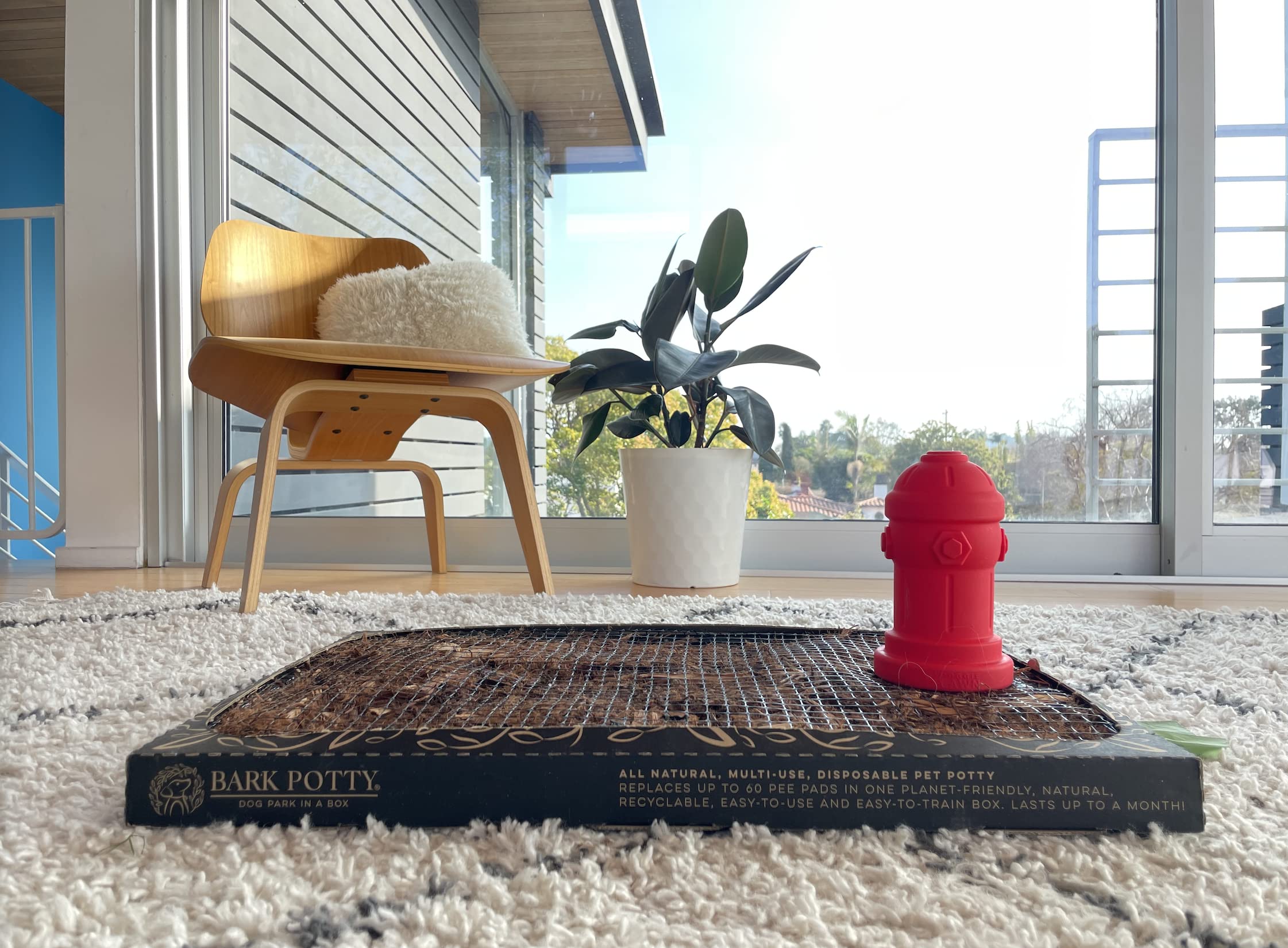 Bark Potty Silicone Potty Training Dog Fire Hydrant - 4"x7", Red, Model 7insiliconehydrant