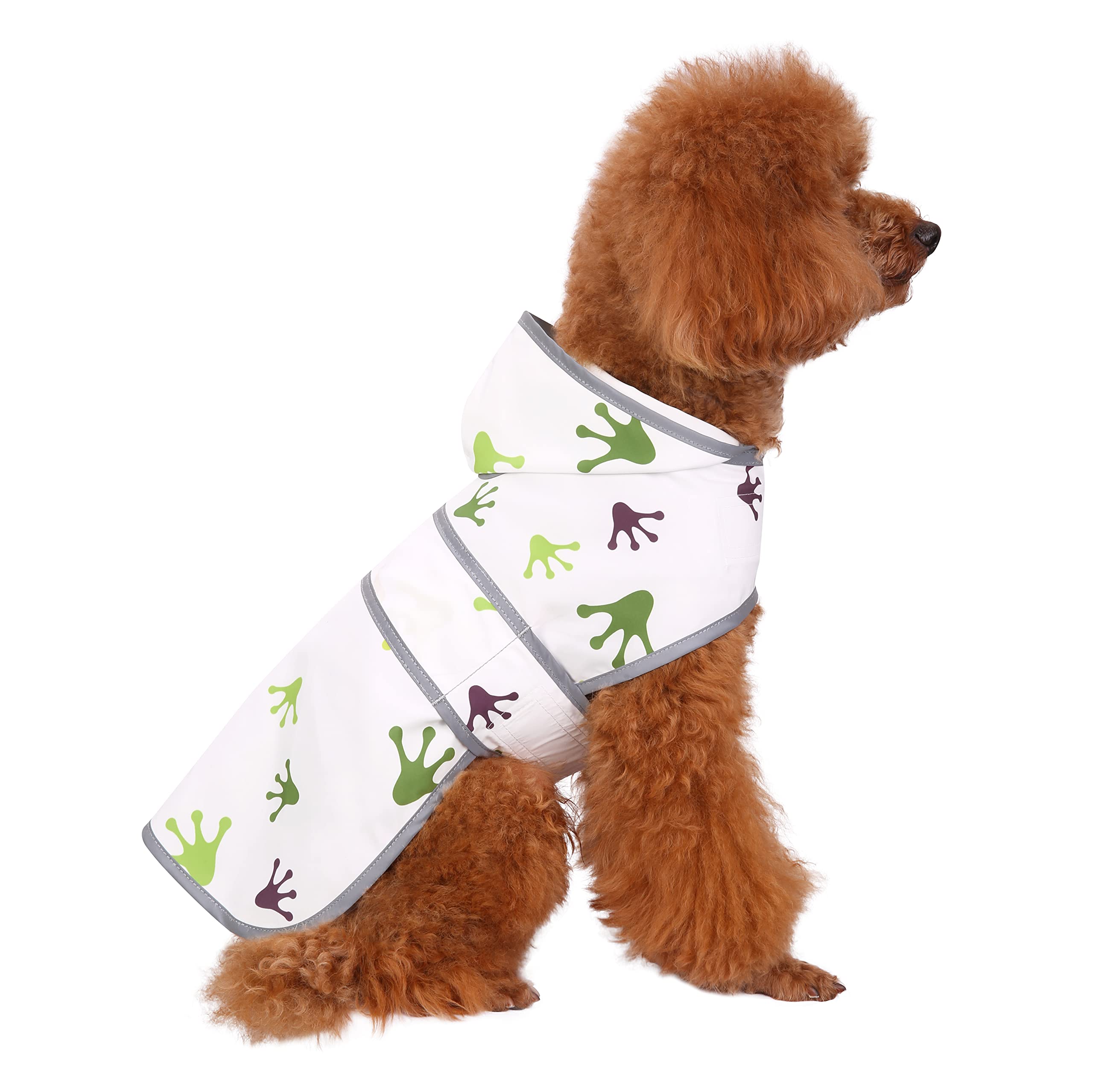 Dogs Raincoat With Hood And Leash Hole, Waterproof Dog Rain Jacket Medium Size, Reflective Dog Raincoats For Medium Dogs