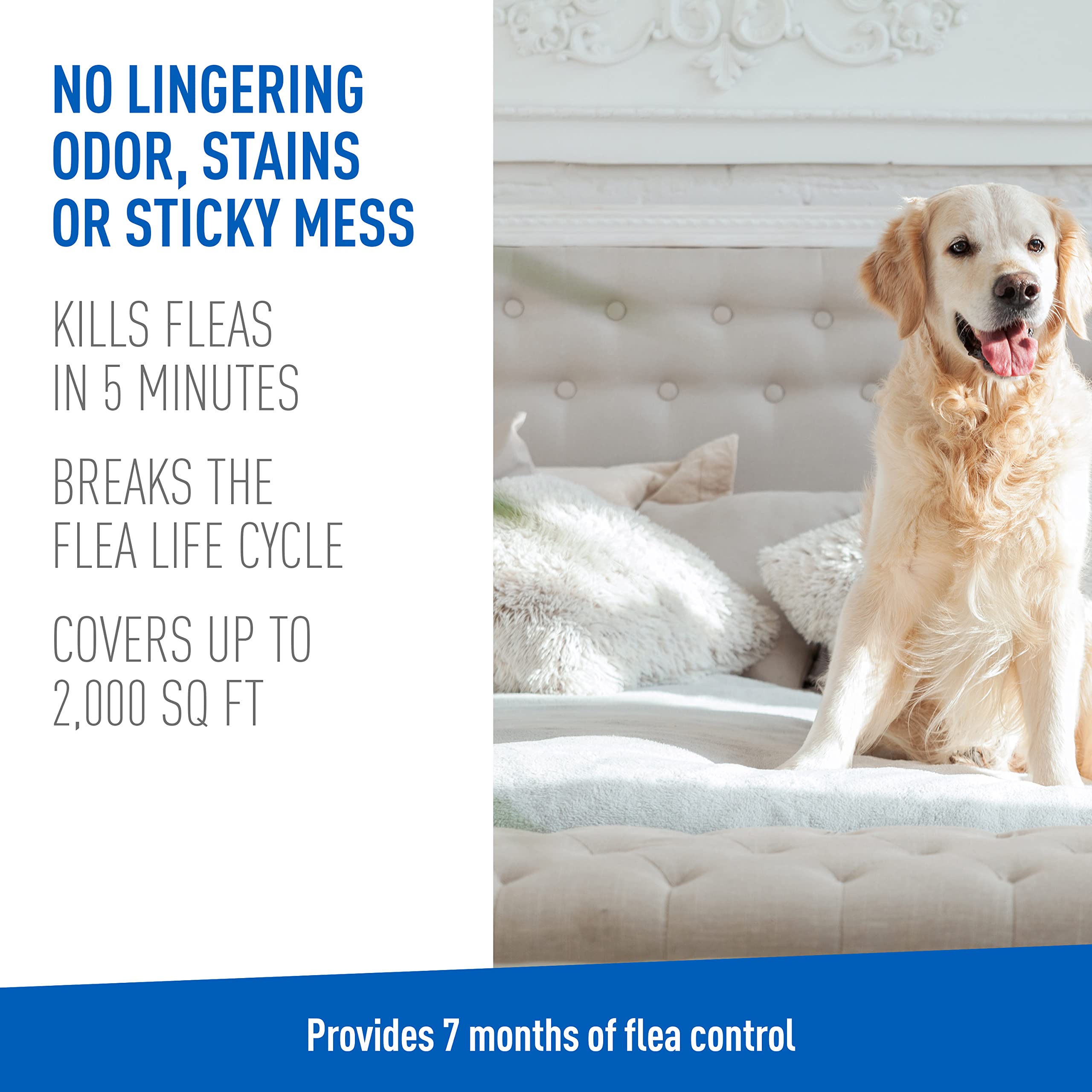 Adams Flea & Tick Carpet & Home Spray, Kills Fleas, Silverfish, Spiders, Ticks, Ants, Crickets, Bed Bugs & Others Listed Nuisanc