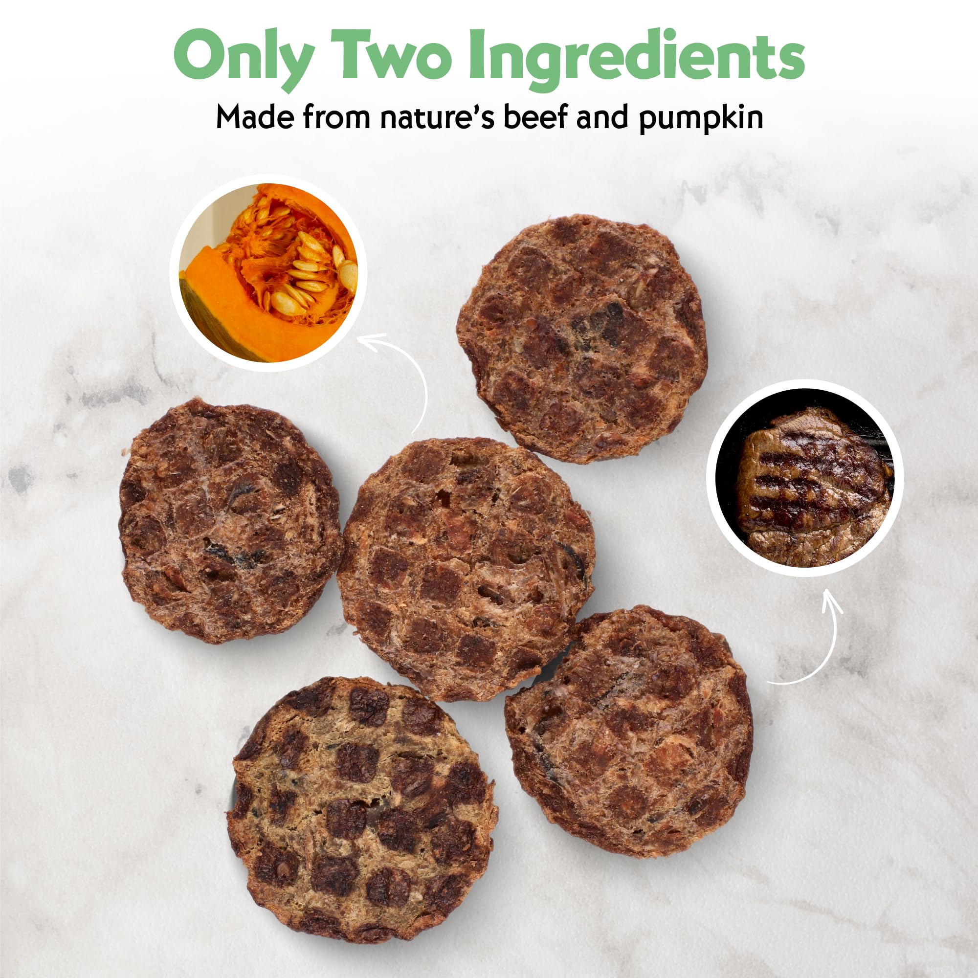 Vitafur Barkin Burger Dog Treats Variety Pack - Beef & Pumpkin + Salmon & Pumpkin, 2-Pack, Made in USA, Grain Free, Human-Grade,
