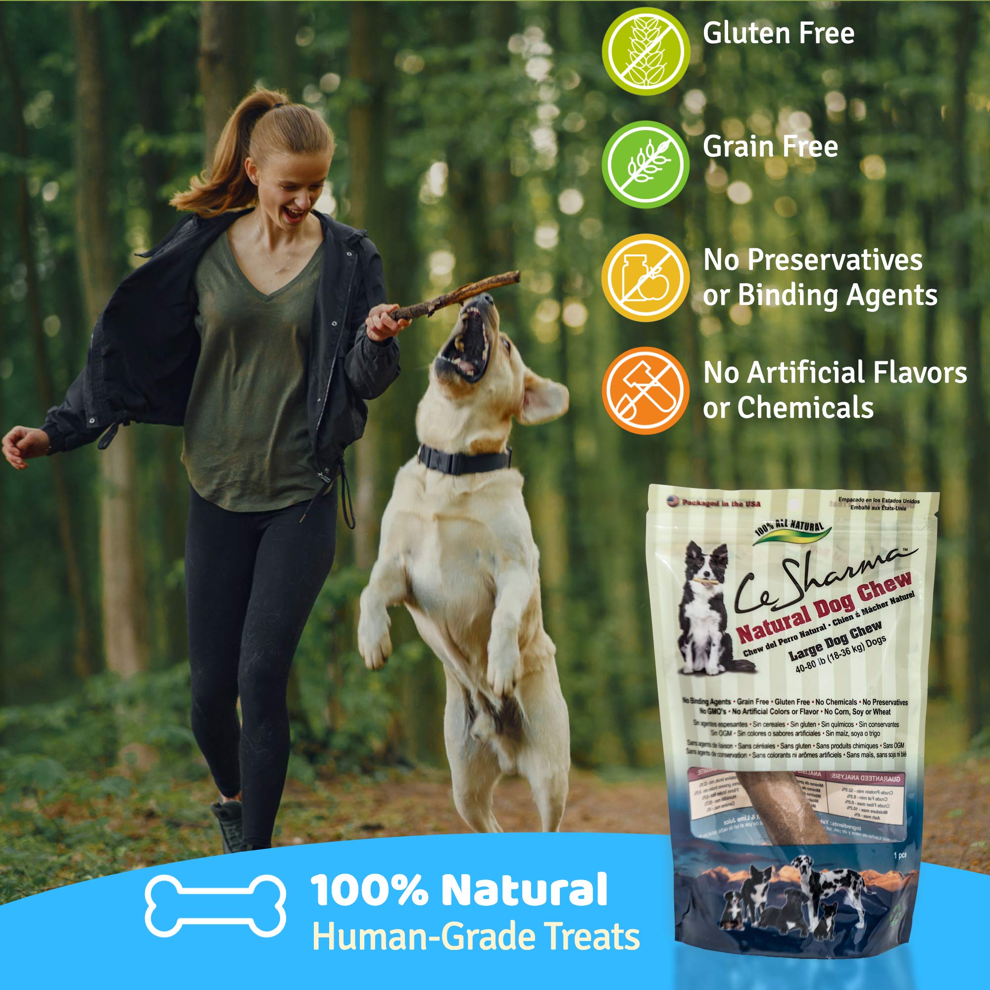Le Sharma Himalayan Natural Dog Chews - Long-Lasting Yak Milk Treats - 100% Natural, Odorless, High Protein - Healthy Chew for S