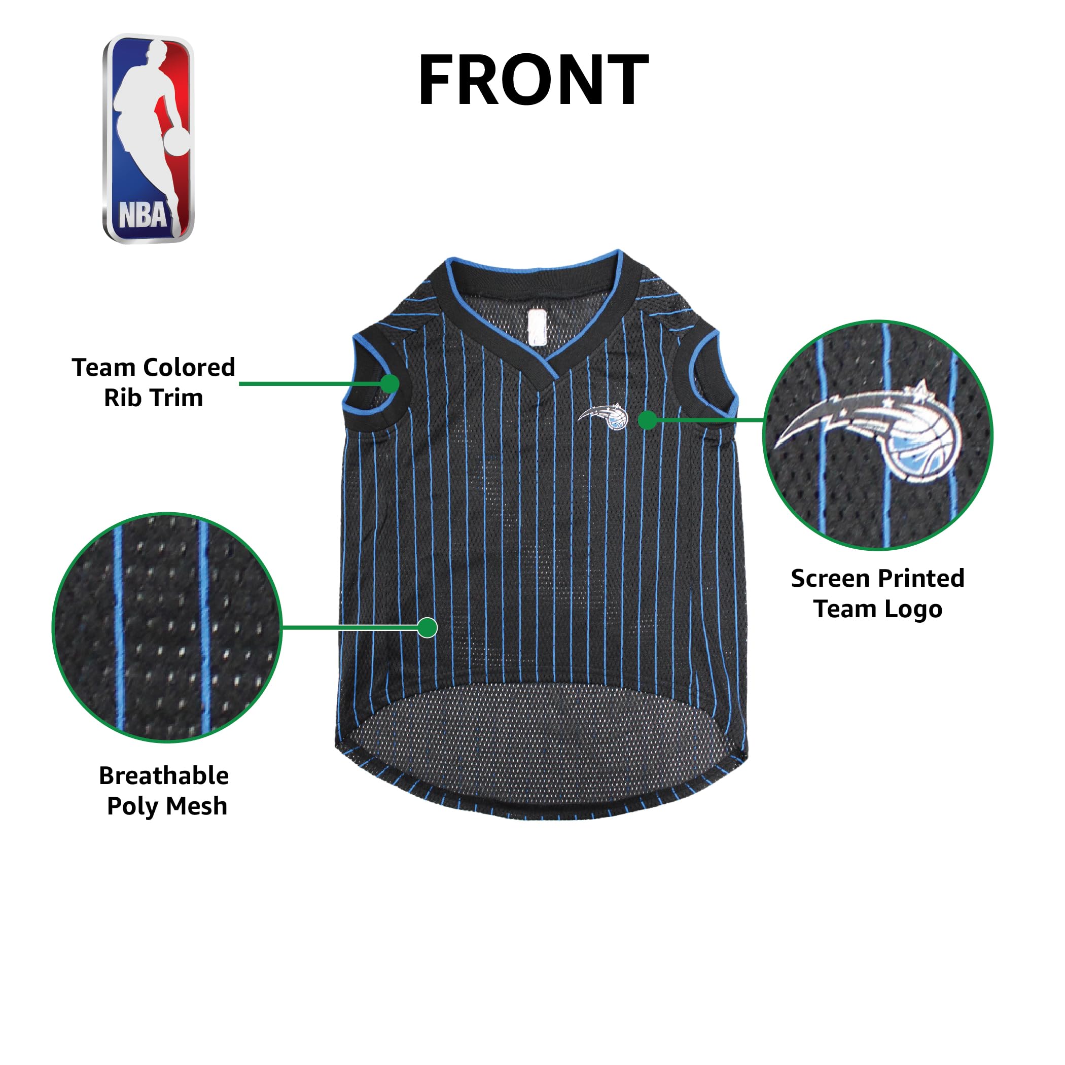 Pets First NBA ORLANDO MAGIC DOG Jersey, X-Large - Tank Top Basketball Pet Jersey