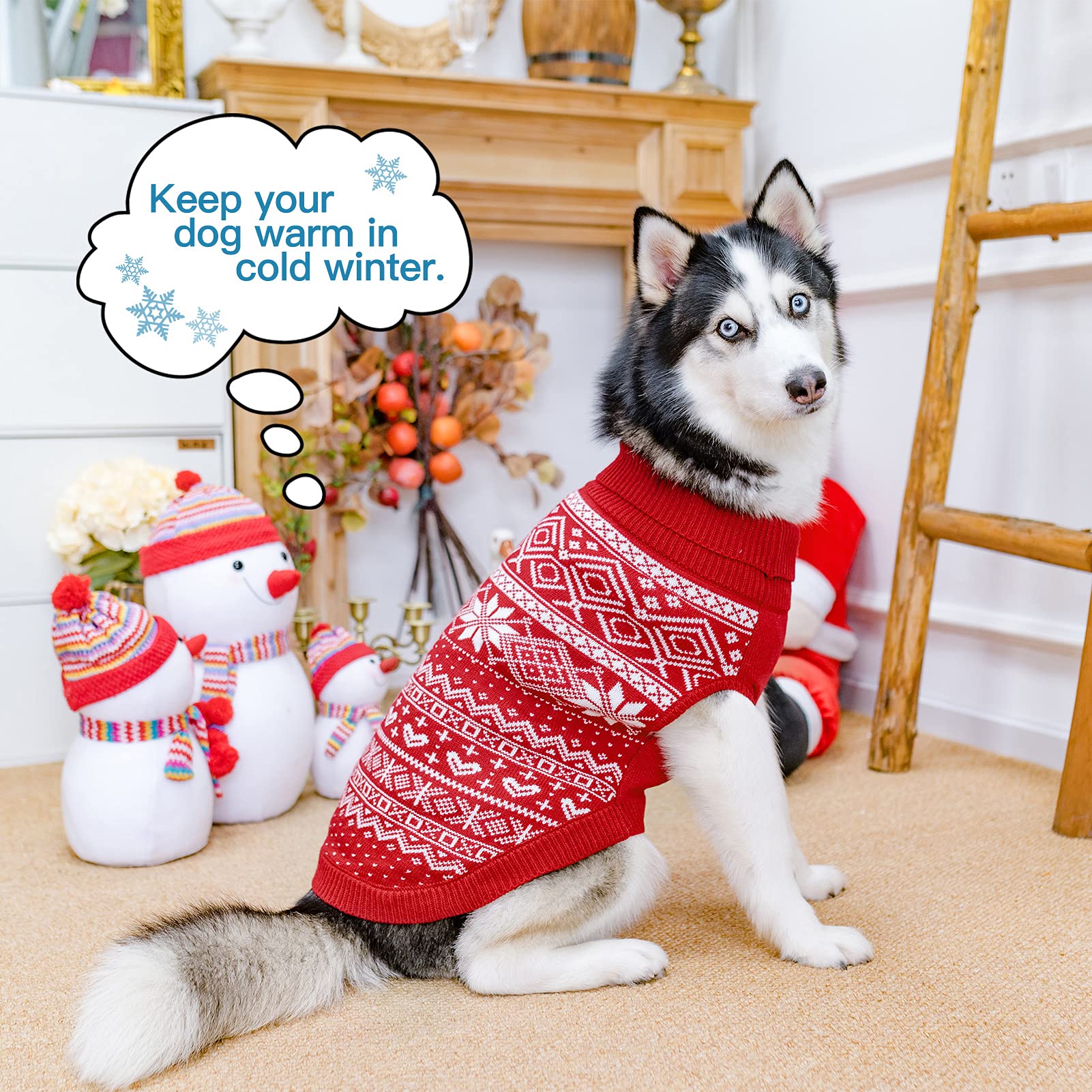 Homimp Dog Sweater Argyle - Warm Sweater Winter Clothes Puppy Soft Coat, Ugly Dog Sweater For Small Medium And Large Dogs, Pet Clothing Boy Girl