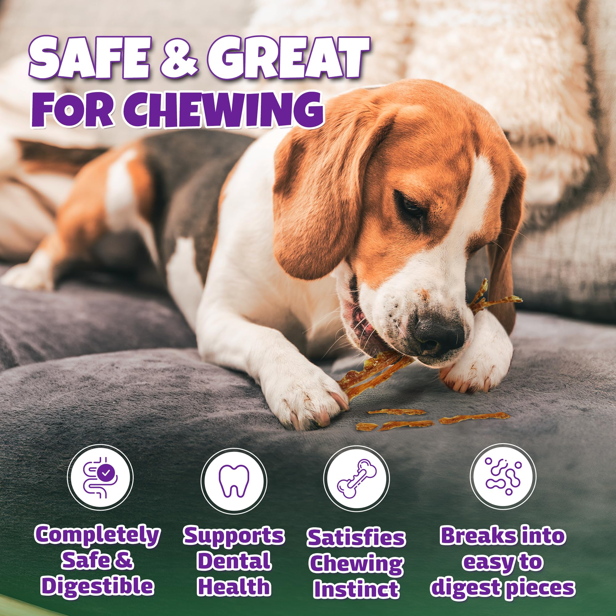 Lively Tails Turkey Tendons Dog Treats, Healthy Jerky Chews, 6 oz Bag, Made in USA, 100% Turkey, No Glycerin
