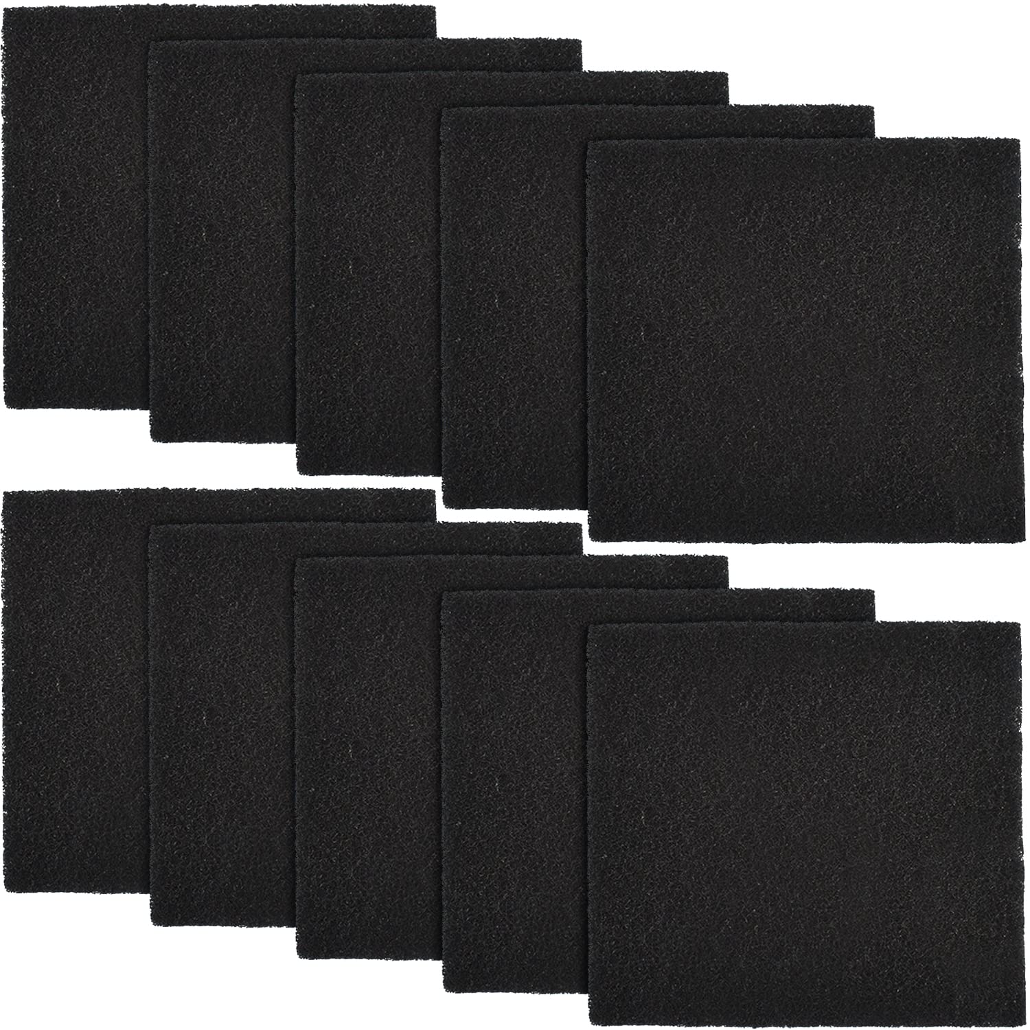 10 Pack Cat Litter Box Charcoal Filters Replacement Carbon Odor Filters 6Inch X 6.5Inch Hooded Cat Litter Boxes And Pans