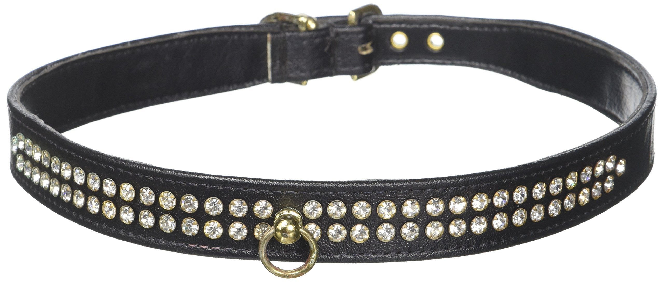 Dog, Puppy & Pet Collar, 72 Clear Crystal Jewelry Set Black 24