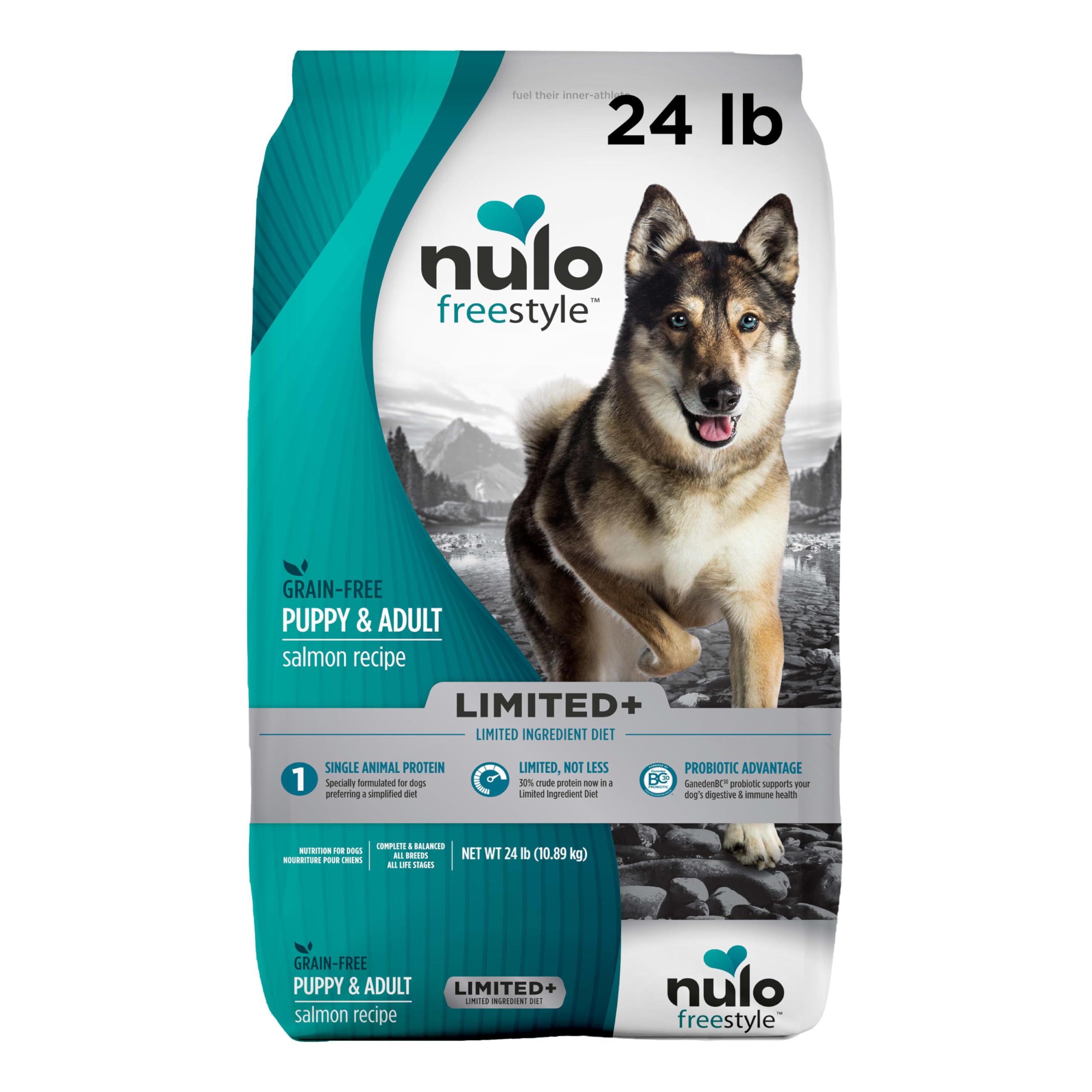 Nulo FreeStyle Limited Ingredient Dog Food, High-Protein Salmon Recipe, Grain-Free Natural Dry Dog Food for Adult Dogs & Puppies