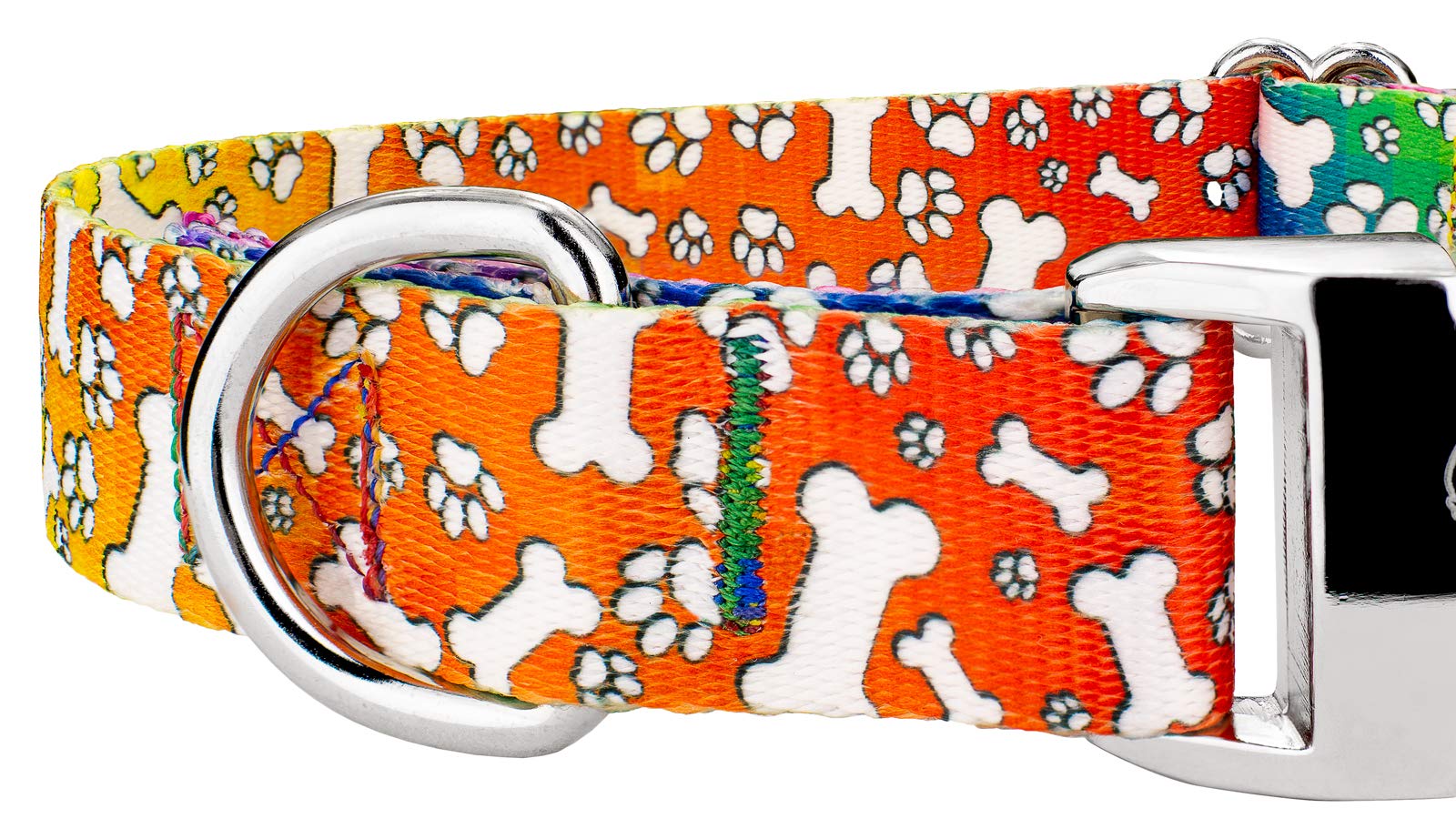 Country Brook Petz - Premium Trippy Doggo Dog Collar & Leash - Groovy Collection Featuring Far Out Designs (1 Inch, Large)