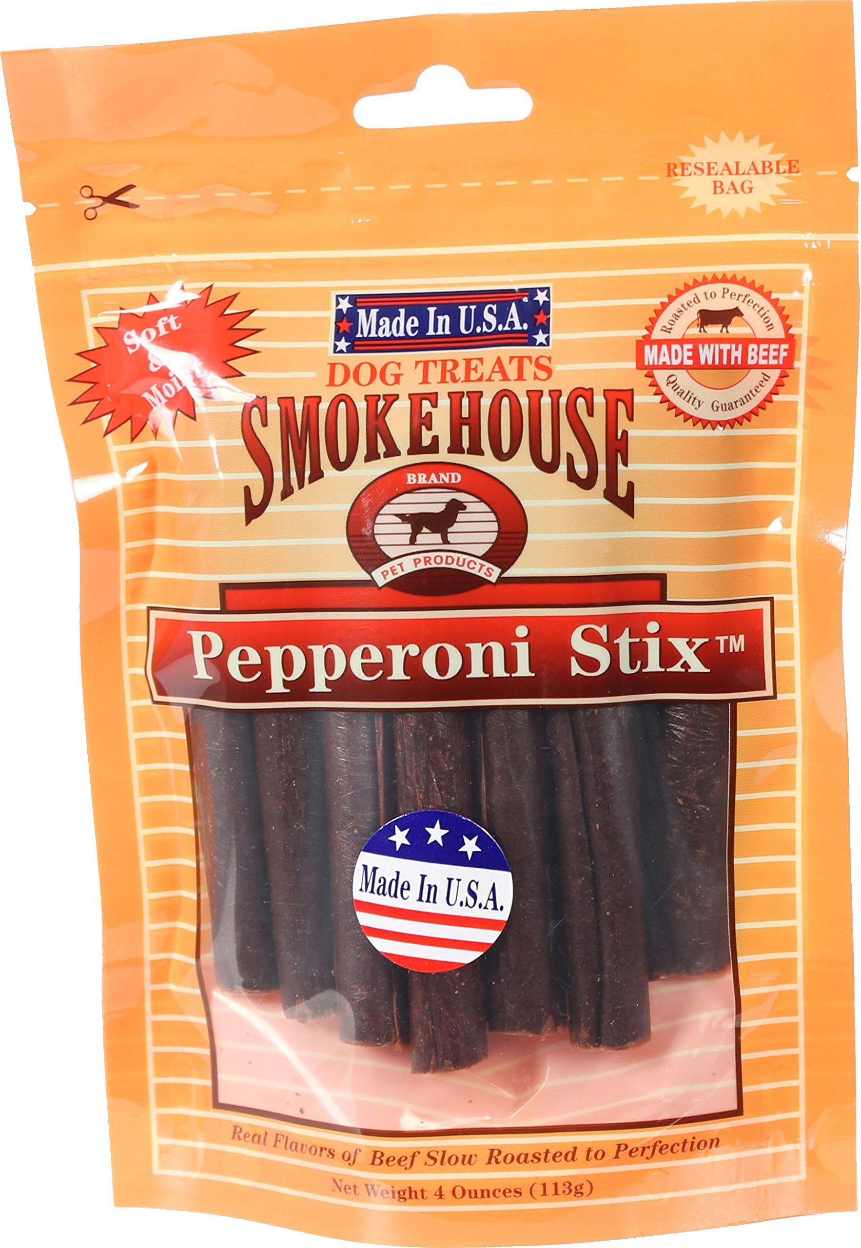 Smokehouse Aries Treat Usa Pepperoni Stix, 4 Oz