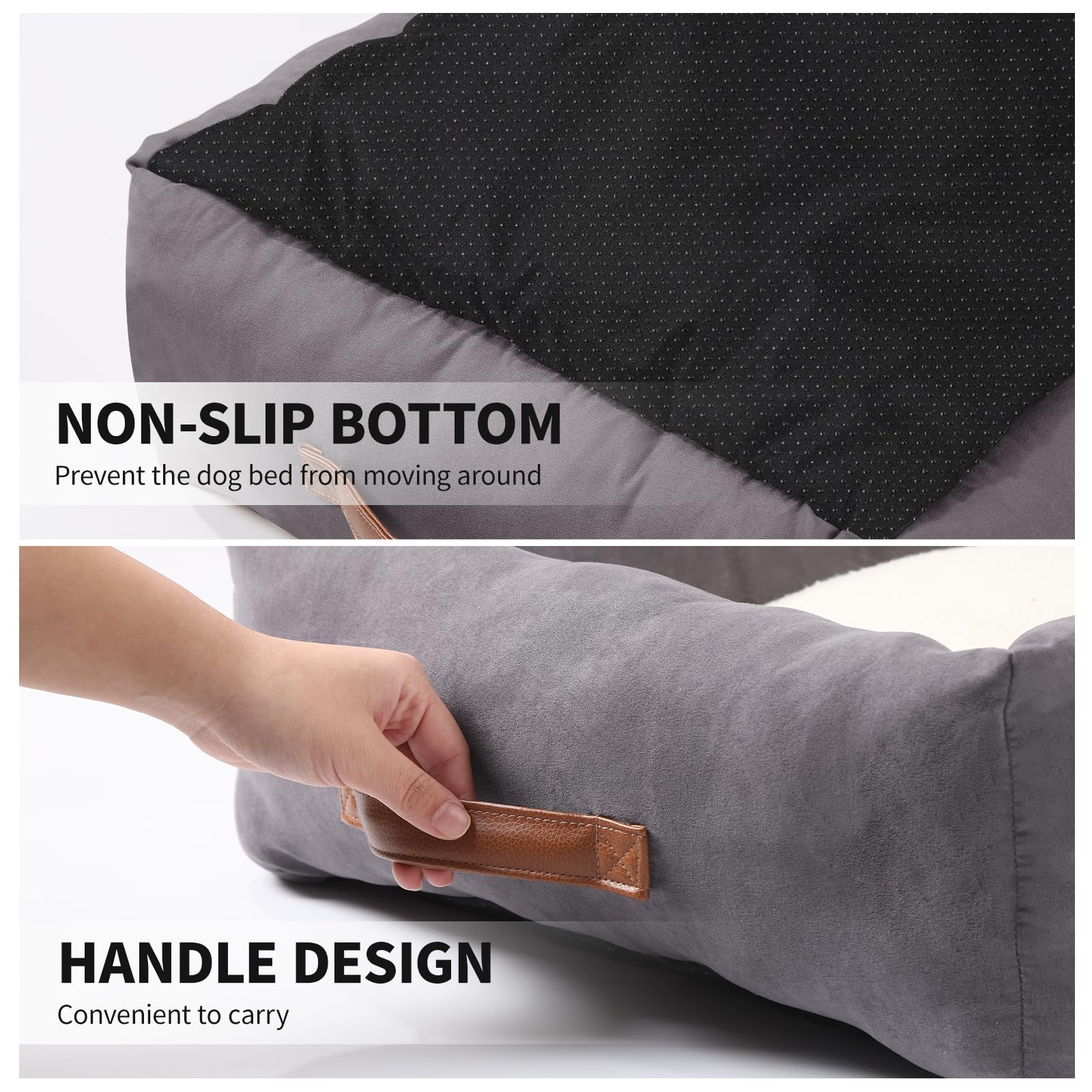 Looyn 20In Dog Bed For Small Medium Sized Dogs And Cats - Washable Rectangle Puppy Bed For Indoor Outdoor, Cozy Pet Bed With Sup