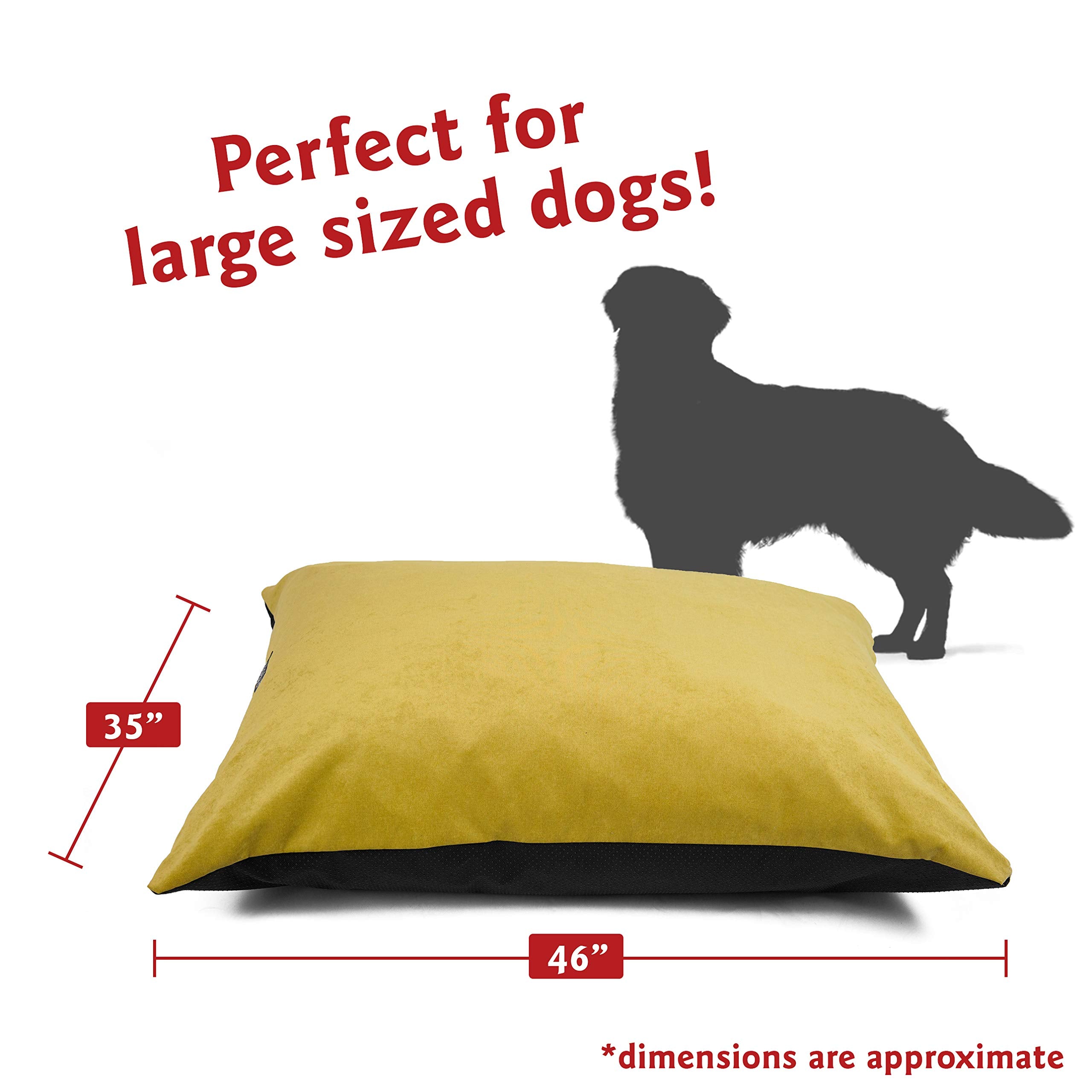 Majestic Pet Rectangle Large Dog Bed Washable – Non Slip Comfy Pet Bed – Dog Crate Bed Super Value Pillow Dog Bed – Dog Kennel Bed For Sleeping - Dog Bed Large Breed 46 X 35 Inch – Villa Apple