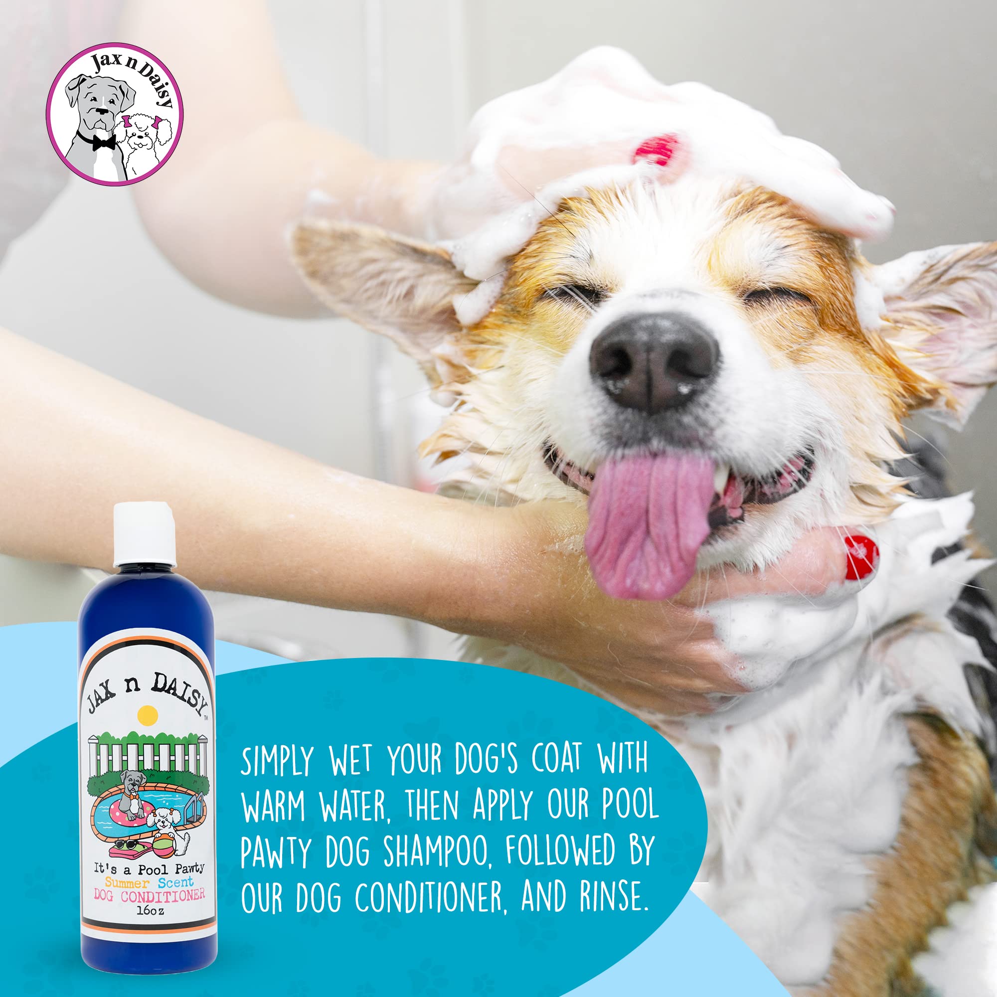 Jax N Daisy It S A Pool Pawty Summer Scent Dog Conditioner Essential Oil Conditioner For Dogs Gentle Dog Hair Cruelty Free Vegan