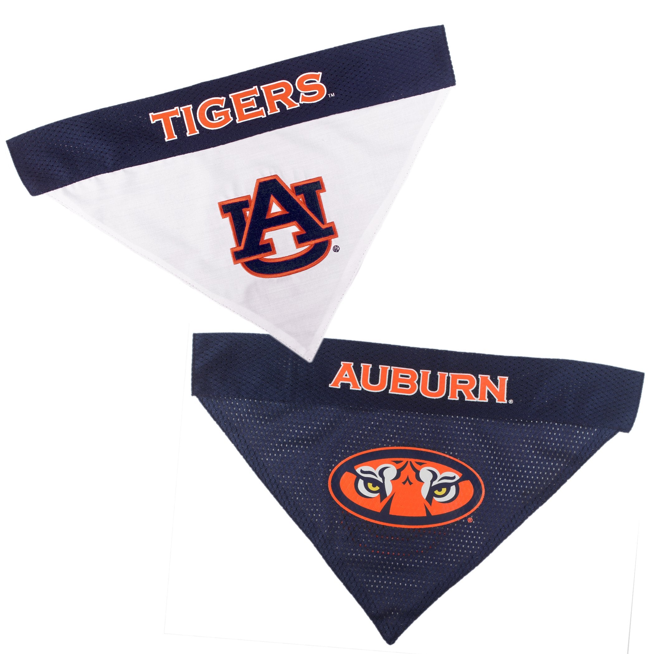 Pets First Collegiate Pet Accessories, Reversible Bandana, Auburn Tigers, Small/Medium
