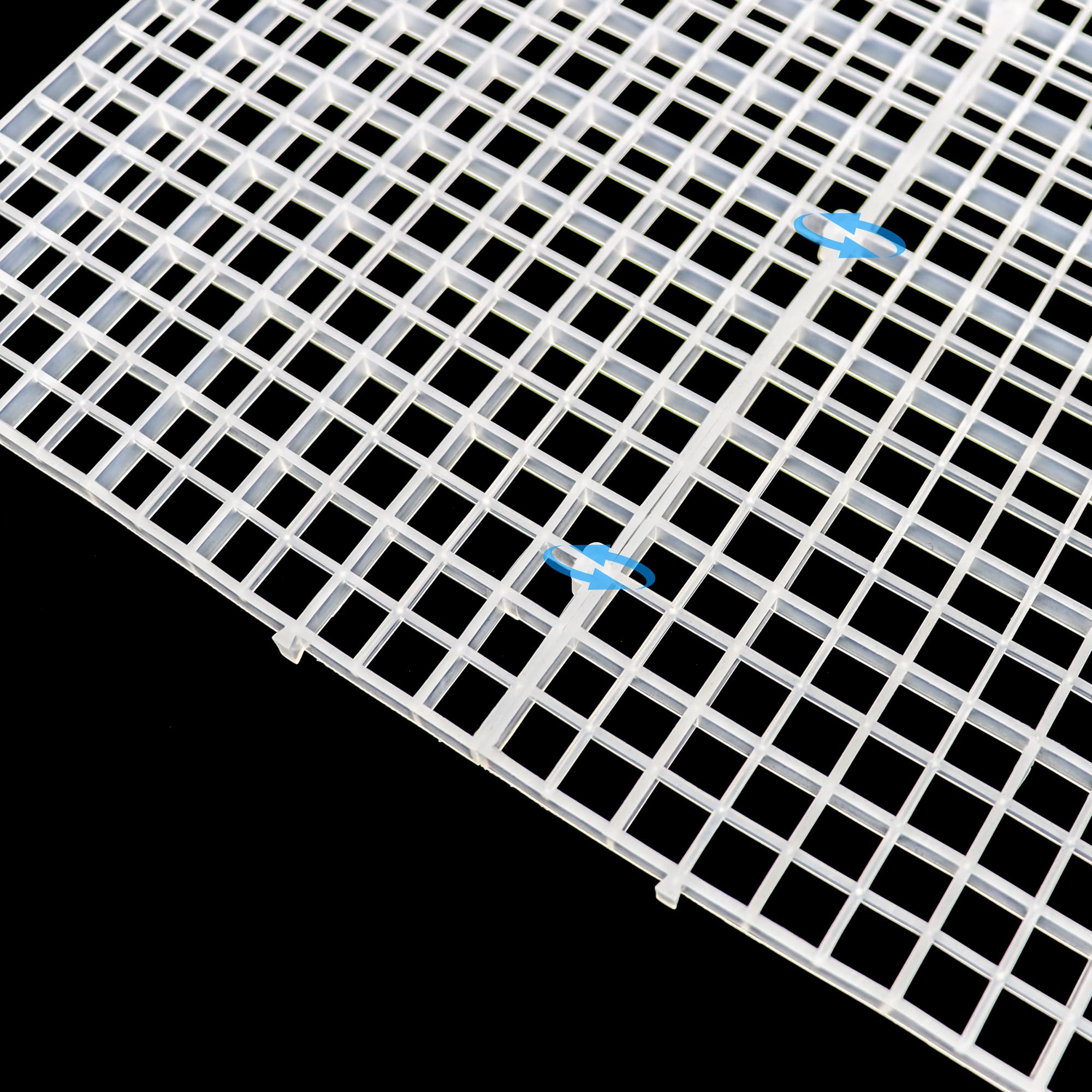 Aquarium Fish Tank Bottom Isolation 8 Pcs, Plastic Egg Crate Grid Divider Tray Egg (S 8pcs)