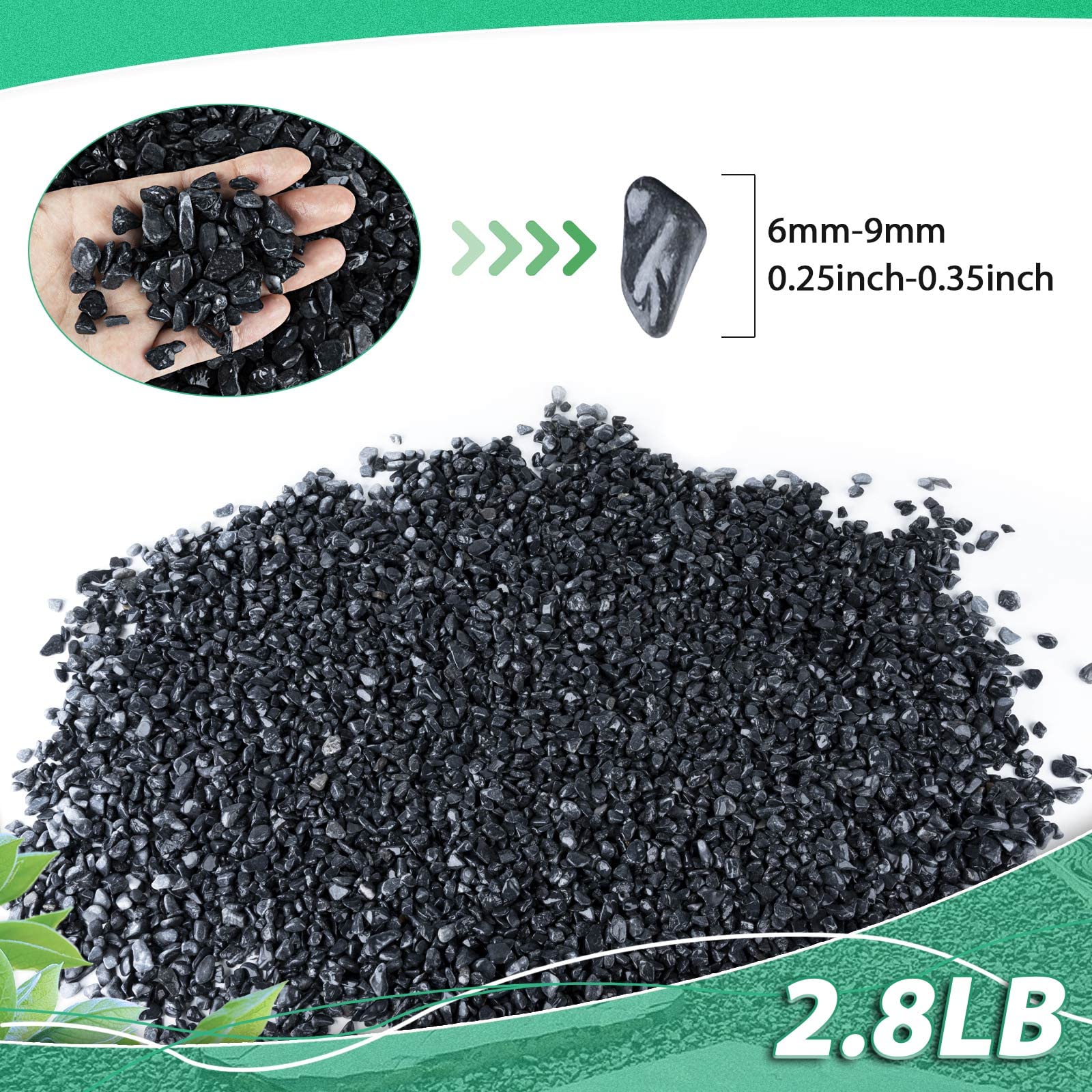 Succulent Rocks for Plants Tiny Pebbles for Planters 2.8LB Pea Gravel Bulk Polished Course Sand Soil Small Decorative Stones for
