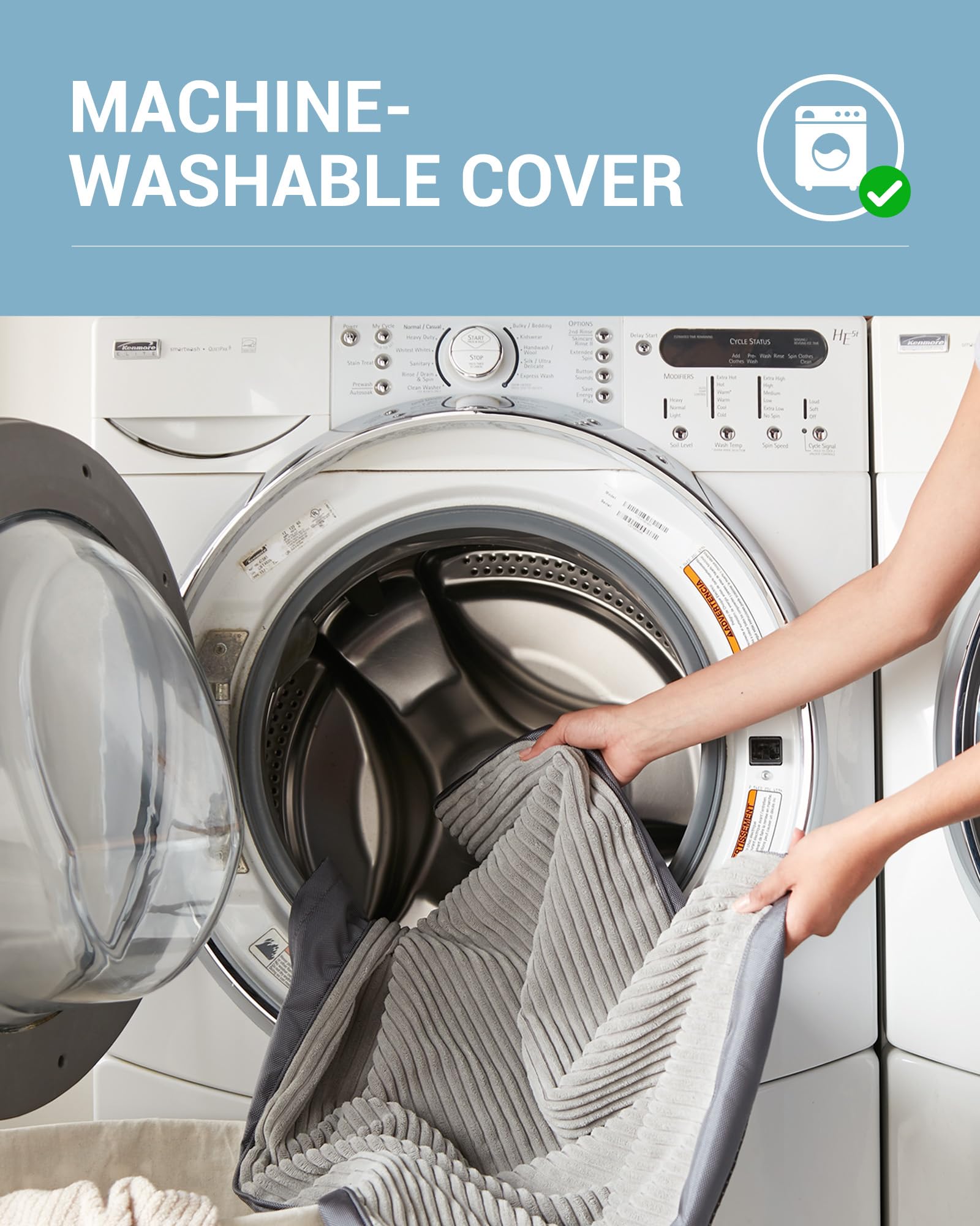 Ohgeni Orthopedic Waterproof & Machine Washable Dog Bed For Medium Large Pets, Wider & Larger Size, 25D Egg Crate Foam, Non-Slip